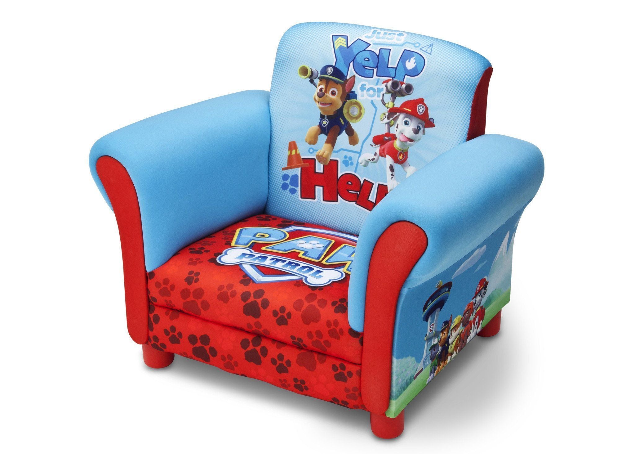 PAW Patrol Kids Upholstered Chair - Soft & Comfortable Toddler Chair for Bedroom, Playroom, and Nursery - Perfect for Reading, Watching TV, and Relaxing