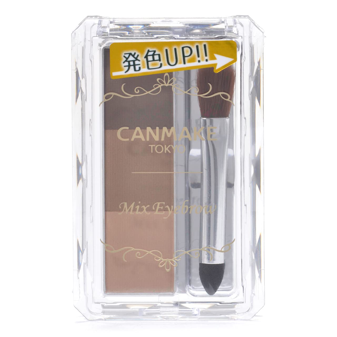 Canmake Mix Eyebrow Powder Palette [03 Soft Brown] - Natural Eyebrow Filler & Shaper for Everyday Makeup - Perfect for Soft, Natural-Looking Brows at Work or Date Night