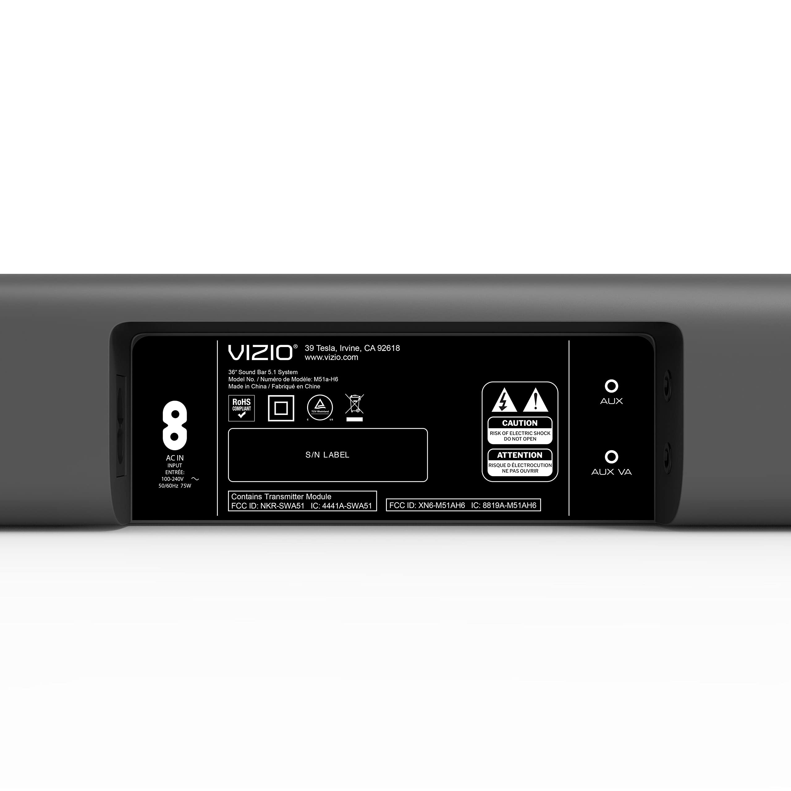 VIZIO M-Series 5.1 Premium Sound Bar with Dolby Atmos & DTS:X - Wireless Bluetooth Soundbar with Subwoofer, Alexa Compatible (M51ax-J6, 2022 Model) - Perfect for Home Theater, Movie Nights & Gaming