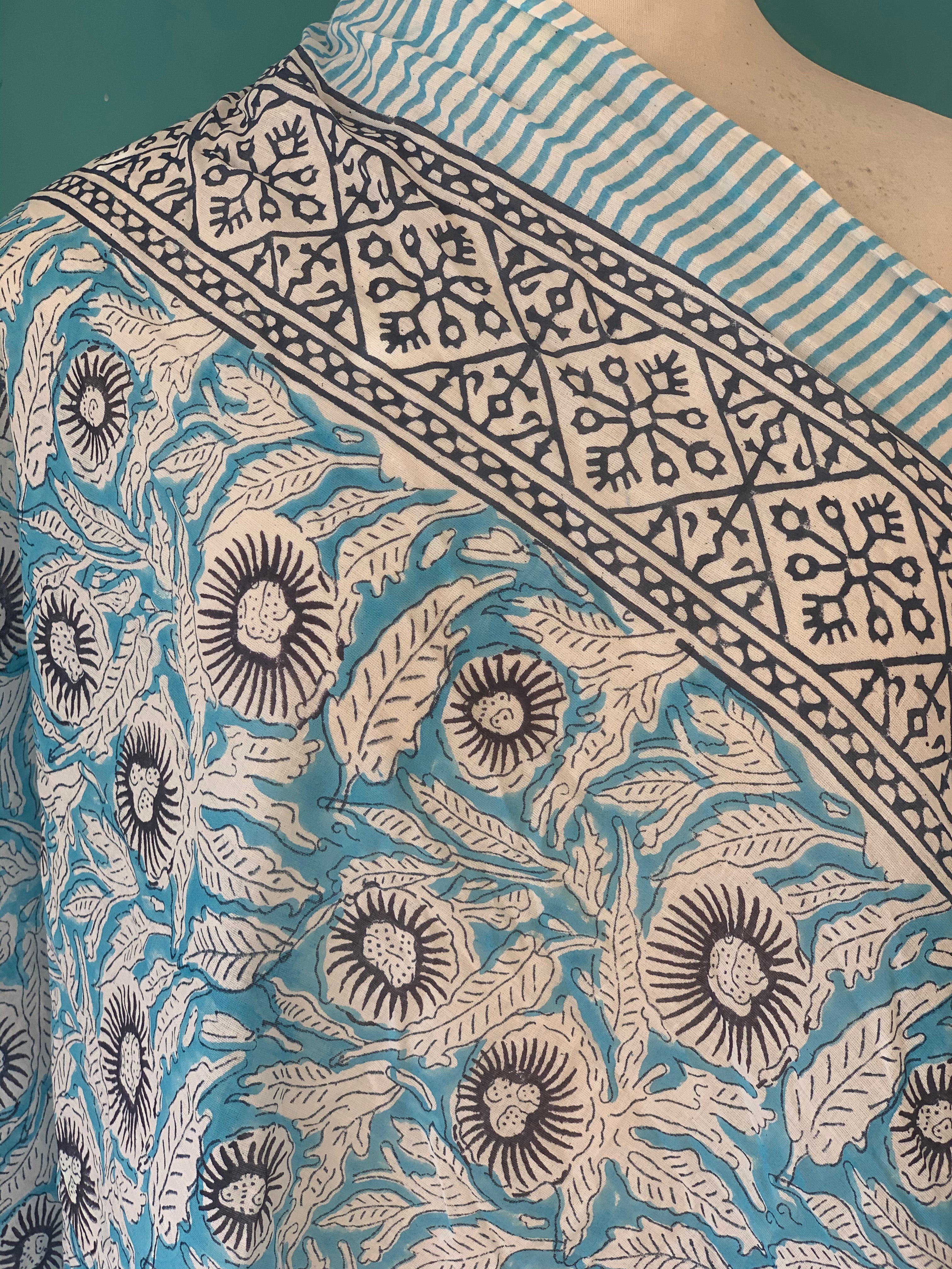 Stylish Hand Block Printed Cotton Sarong Pareo - New Collection for Beach, Pool & Summer Vacations
