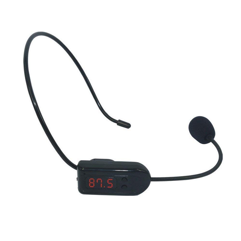 Wireless FM Condenser Microphone Headset with Rechargeable Battery - Hands-Free Megaphone Mic for Voice Amplification | Perfect for Church Services, Tour Guides, Teachers, Sales Presentations, Conferences, Road Trips & Karaoke Parties
