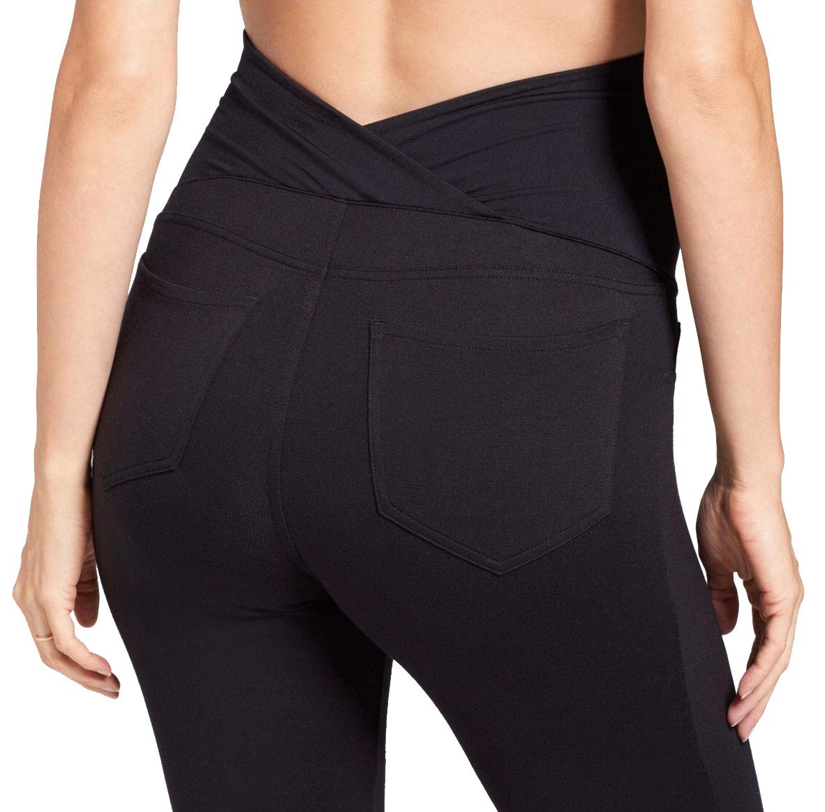 **Ingrid & Isabel Maternity Over Belly Ponte Pants – Comfortable Stretchy Pregnancy Pants for Work & Everyday Wear**