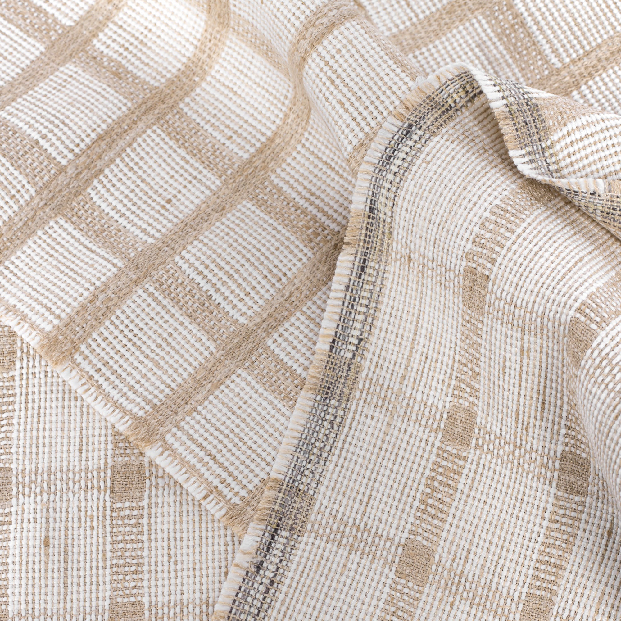 Harriet Check Fabric - Natural Cotton Plaid Textile for Upholstery, Curtains & Home Decor | Perfect for DIY Sewing Projects & Crafting