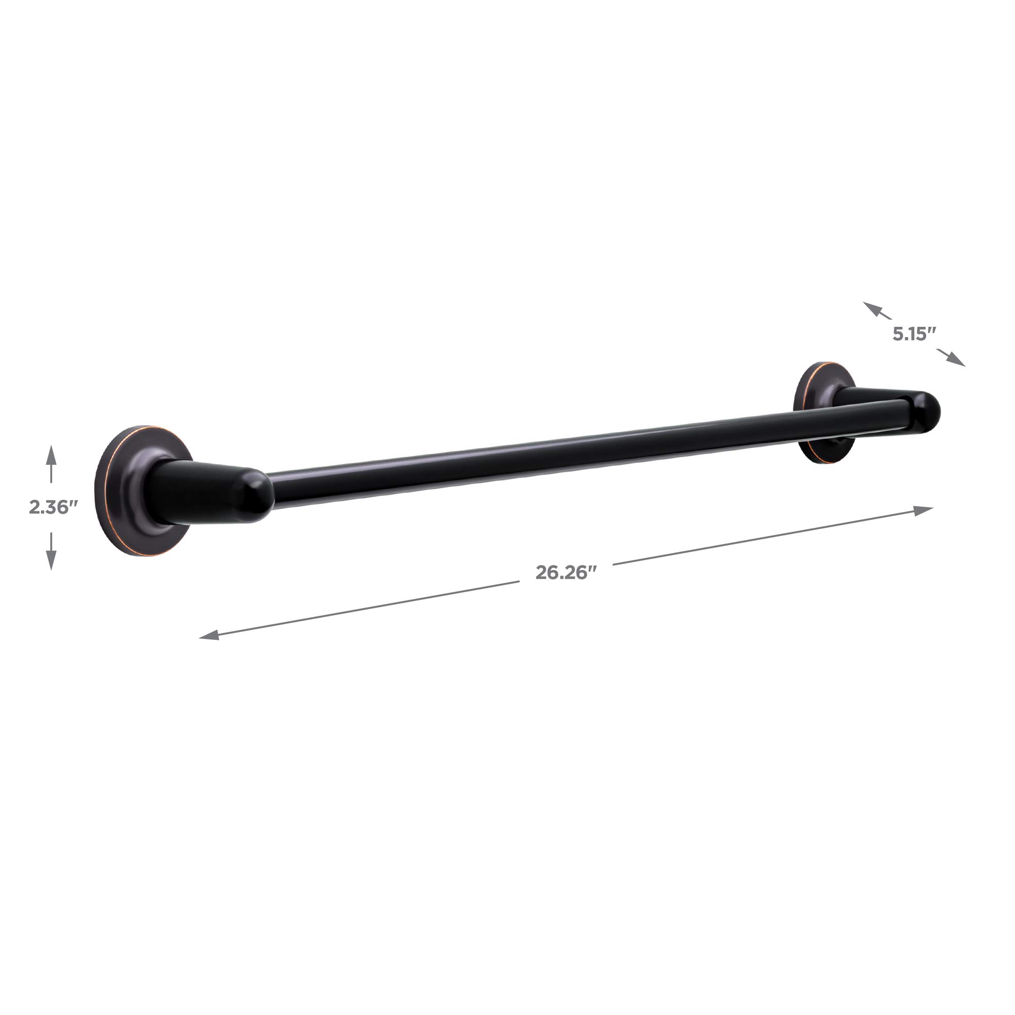 Franklin Brass Astra 4-Piece Bathroom Accessory Set in Oil Rubbed Bronze - Towel Bar, Robe Hook, Toilet Paper Holder & Towel Ring - Elegant Bathroom Decor for Modern Homes
