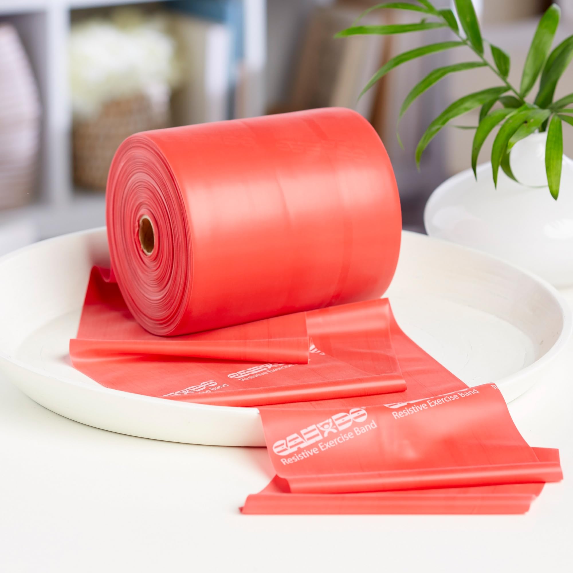 McKesson Can Do Exercise Resistance Band - Physical Therapy & Home Workout Bands - Light Resistance (Red, 5 in x 50 yd) - Ideal for Strength Training, Yoga & Rehabilitation Exercises