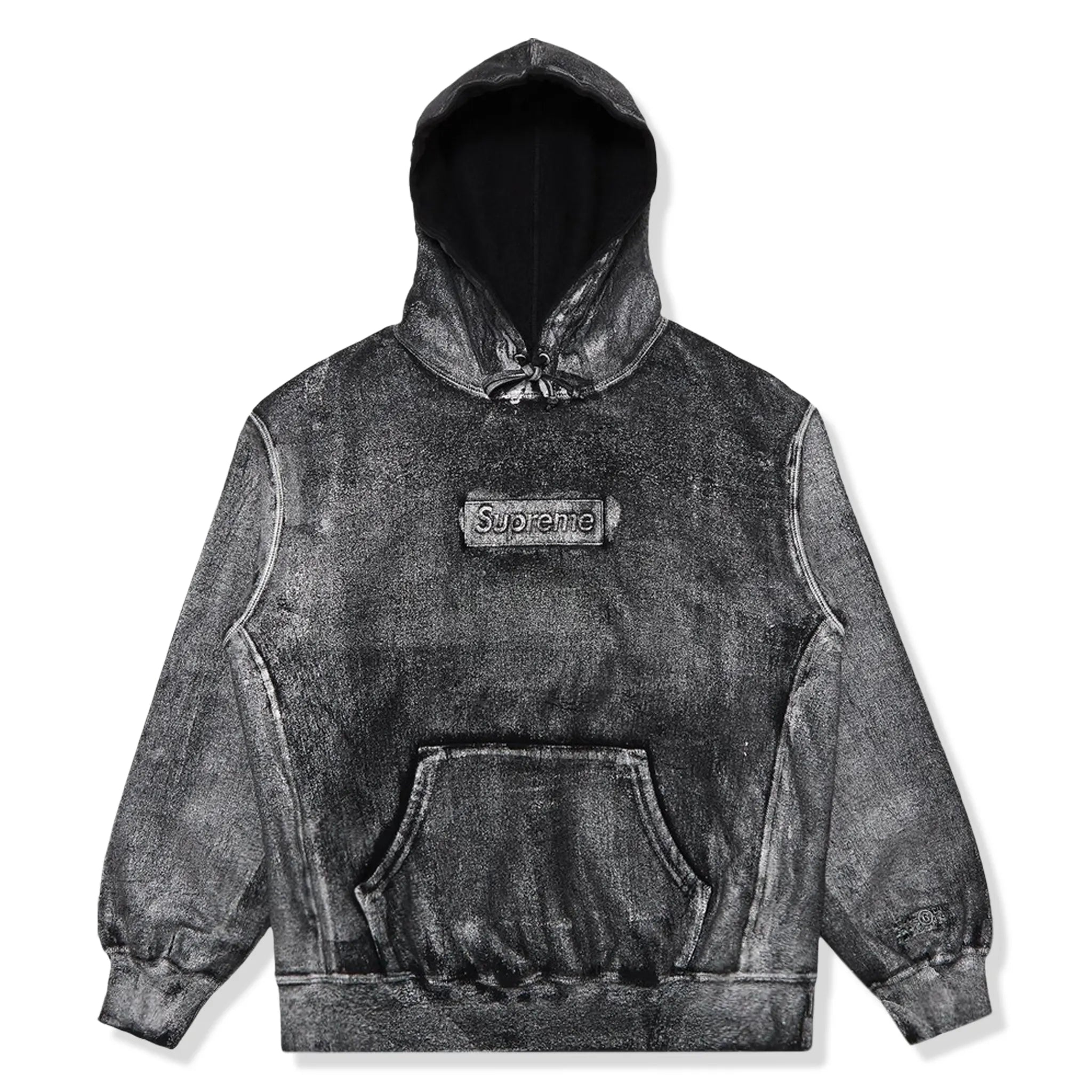 Supreme x MM6 Maison Margiela Foil Box Logo Grey Hoodie - Limited Edition Streetwear for Men & Women | Perfect for Urban Fashion and Street Style Outfits