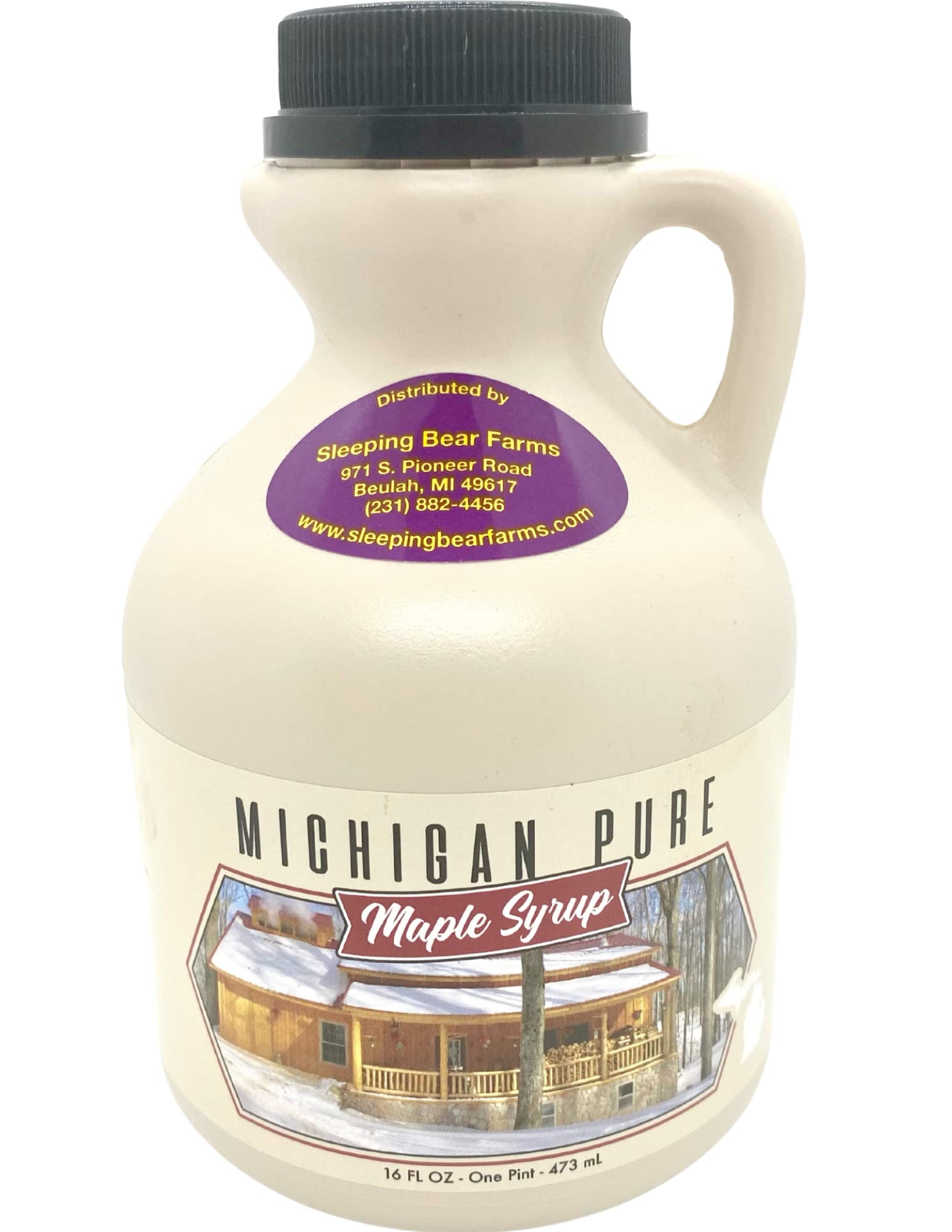 Pure Maple Syrup 16 oz (Pint) - Grade A, All Natural, No Preservatives - Case of 12 Bottles - Perfect for Pancakes, Waffles, Yogurt & Baking