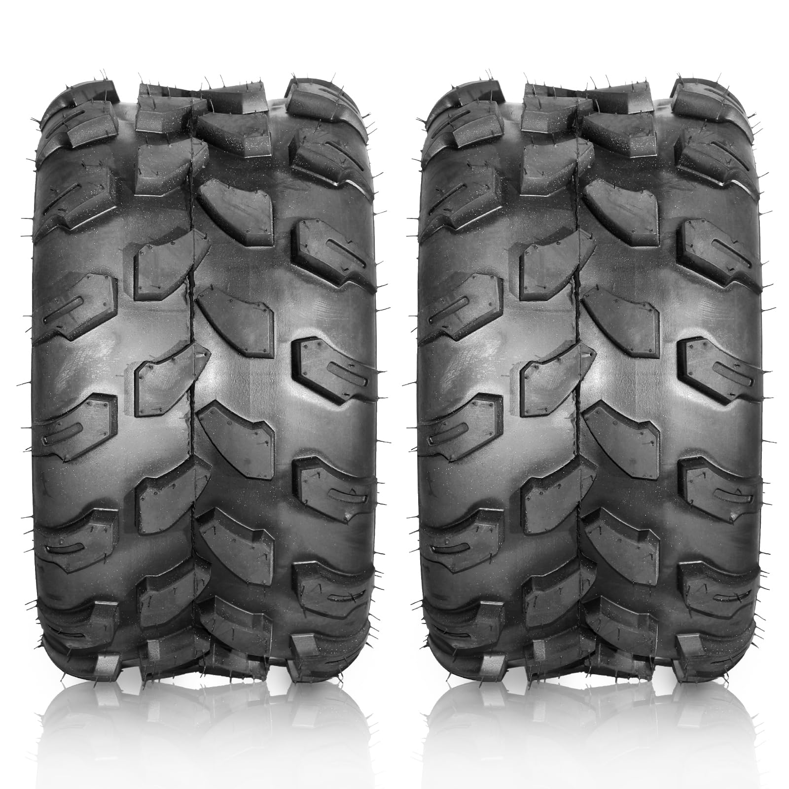 Set of 2 18x9.5-8 All-Terrain ATV/UTV Sport Tires - Tubeless 4PR for Rear Left & Right - Perfect for Off-Roading, Mudding & Trail Riding