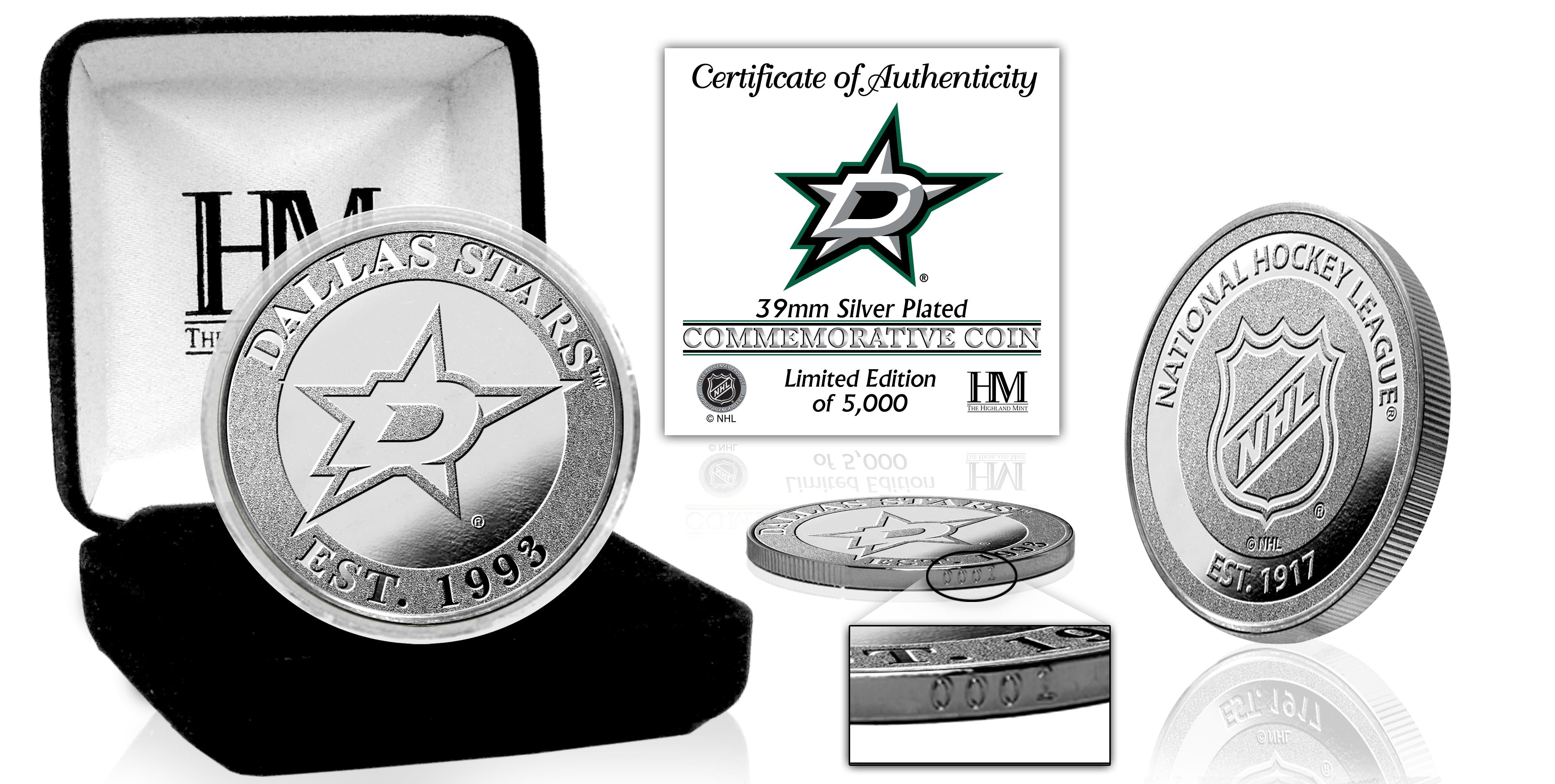 Dallas Stars NHL Silver Commemorative Coin - Limited Edition Collectible for Hockey Fans & Sports Memorabilia Enthusiasts | Perfect for Gifts, Display Cases, and Fan Collections