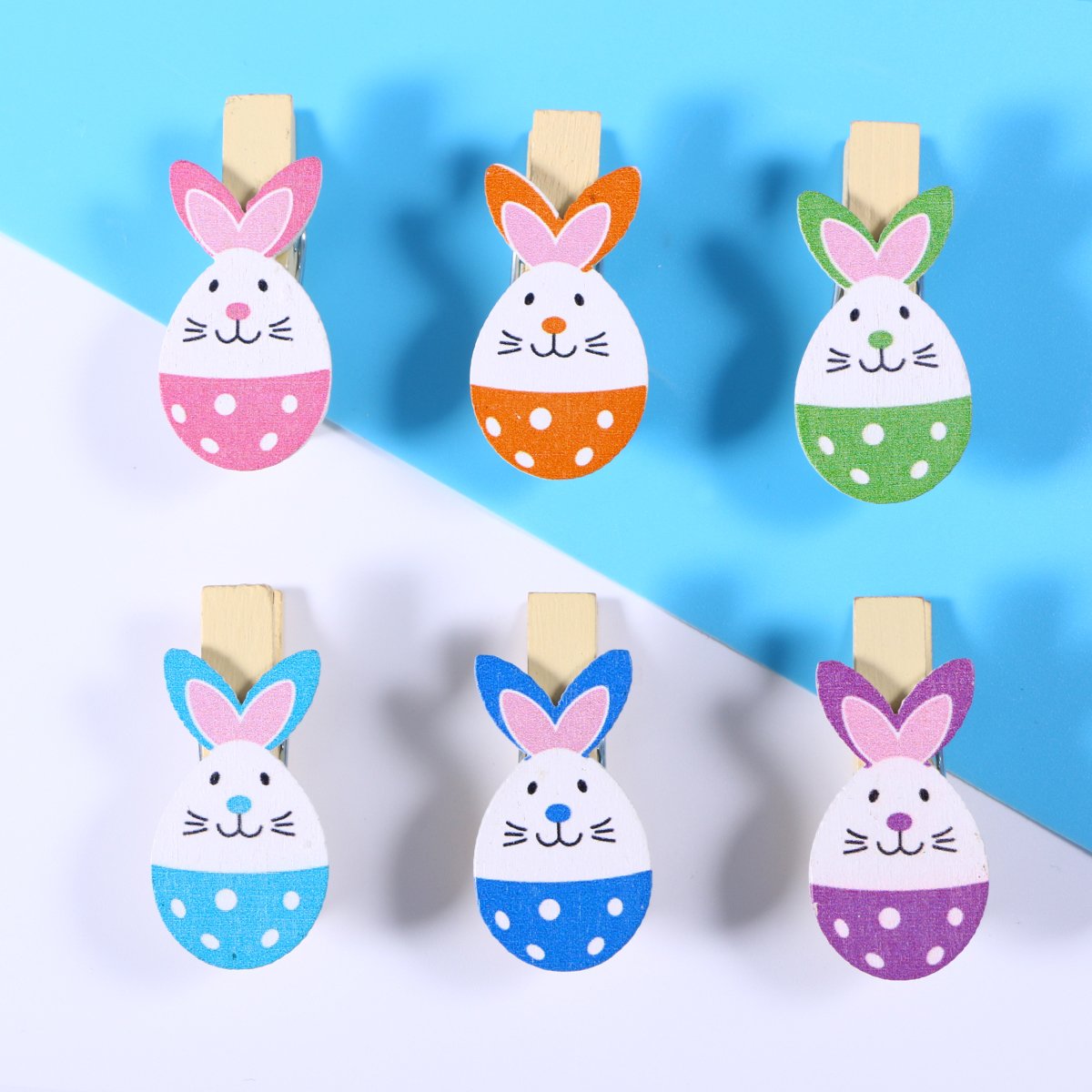Bestoyard 10pcs Wooden Bunny Rabbit Photo Clips - Cute Memo Card Holders for Scrapbooking, Bulletin Boards & Easter Party Favors - Perfect for Home Office Decor, Baby Showers & Spring Crafts