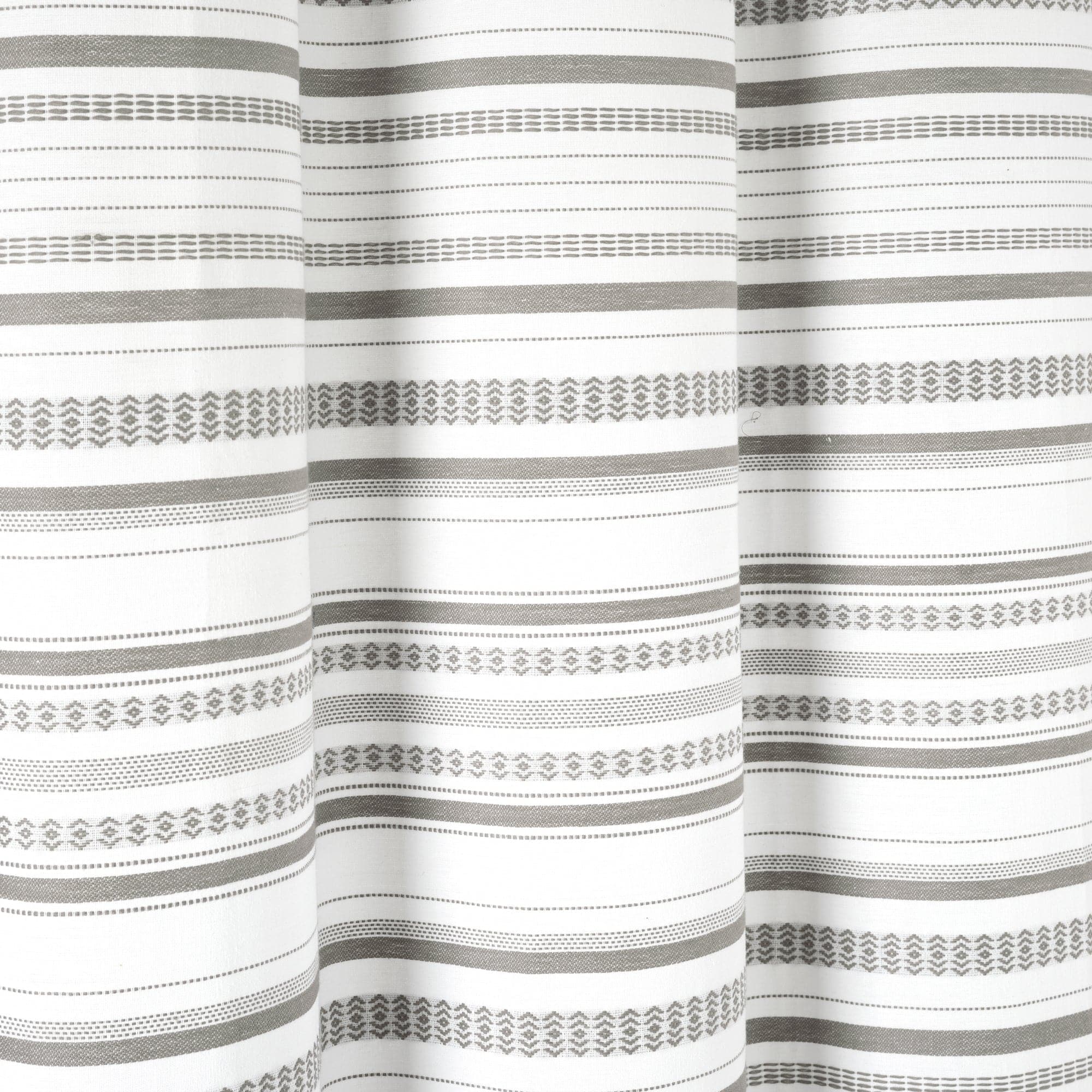 Eco-Friendly Woven Yarn Dyed Recycled Cotton Blend Shower Curtain - Waterproof Bathroom Decor for Modern & Sustainable Homes