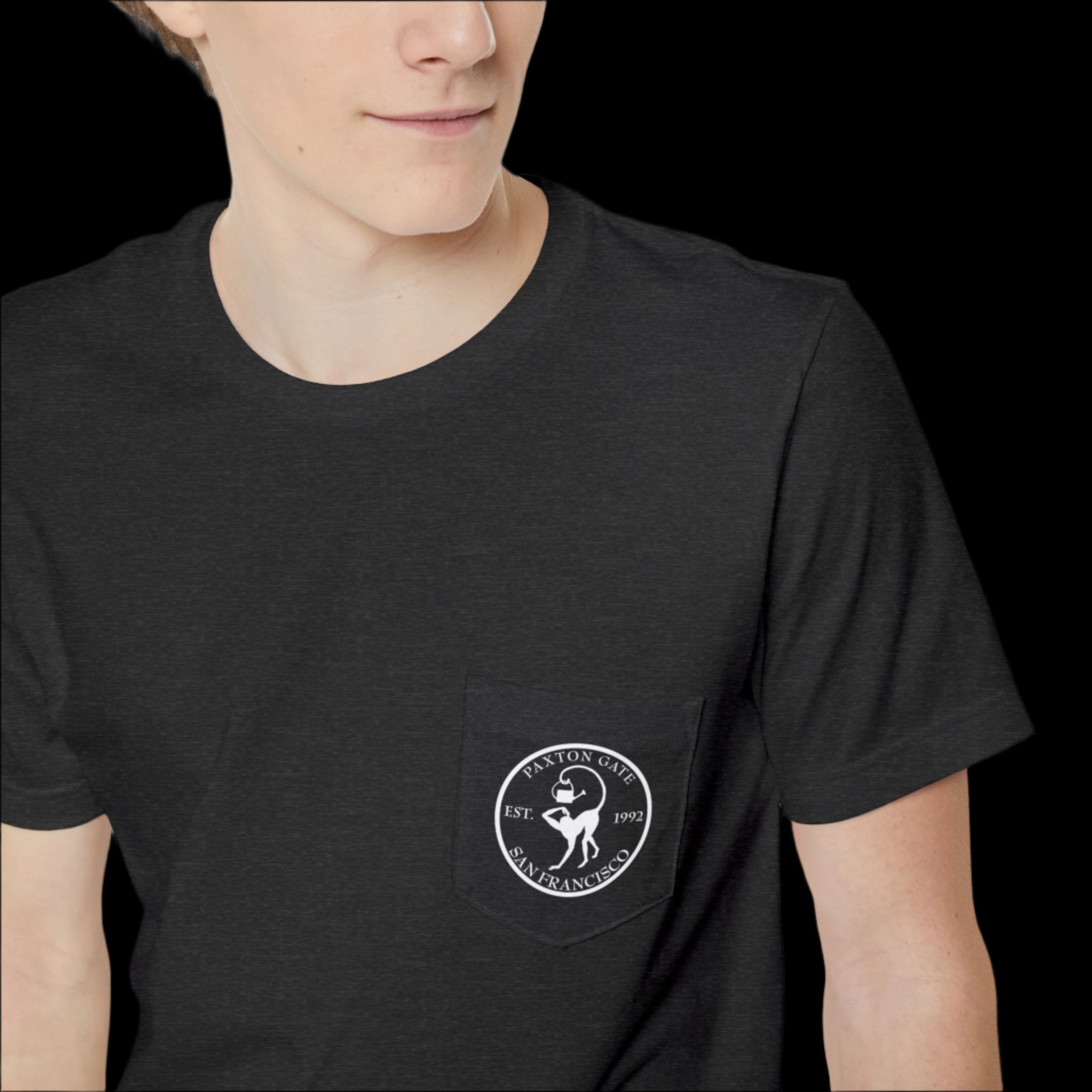 Unisex Red Stag Beetle Graphic Pocket T-Shirt for Men & Women - Casual Streetwear Style for Outdoor Adventures and Everyday Wear