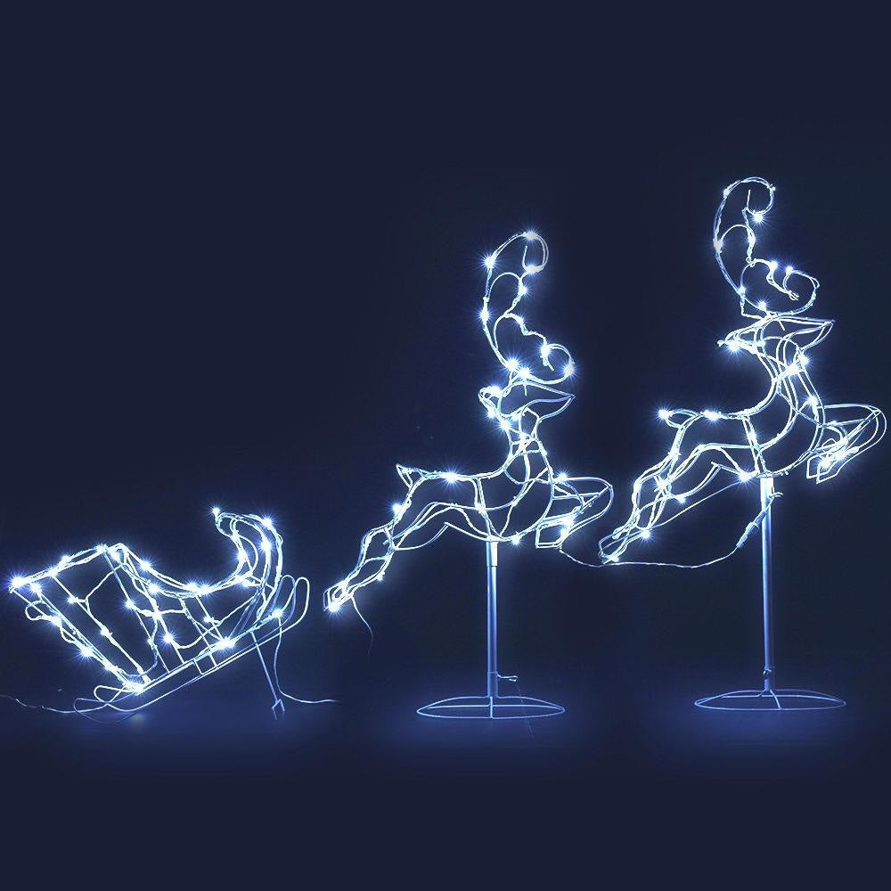 Christmas LED Rope Lights with Reindeer Motif - Waterproof Outdoor Holiday Decor for House, Garden, and Patio - Perfect for Xmas Tree, Yard, and Party Decoration