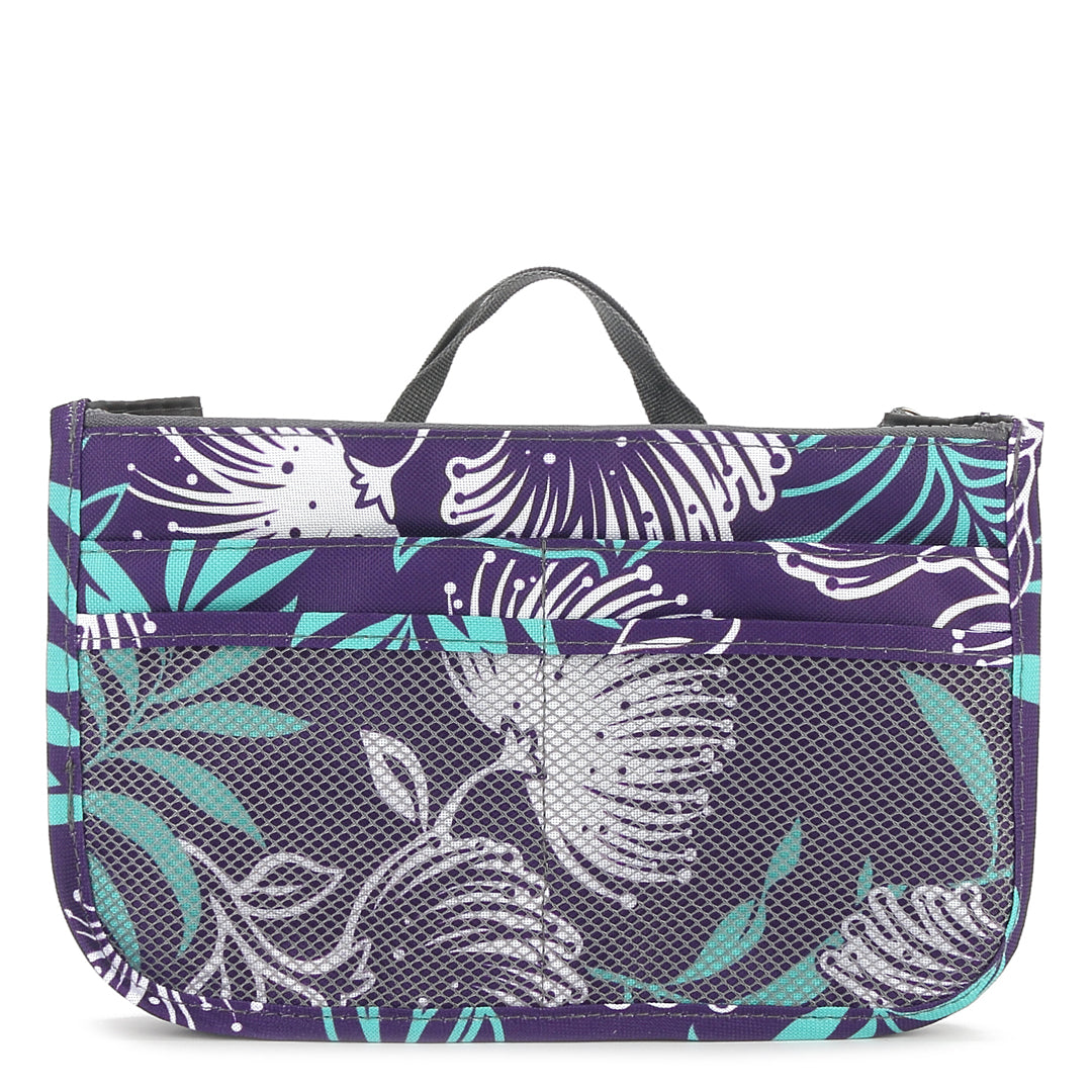 Makiko Large Lehua Purple Bag Organizer - Premium Travel & Handbag Storage Solution for Women