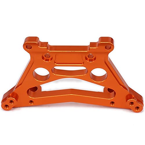 Upgraded Alloy Aluminum Rear Shock Tower Absorber Plate 539080 for 1/10 RC Racing Truck & Buggy (Fits 53810) - Durable Replacement Hop-Up Part (Orange) - Perfect for Off-Road Bashing, Track Racing & RC Car Performance Upgrades