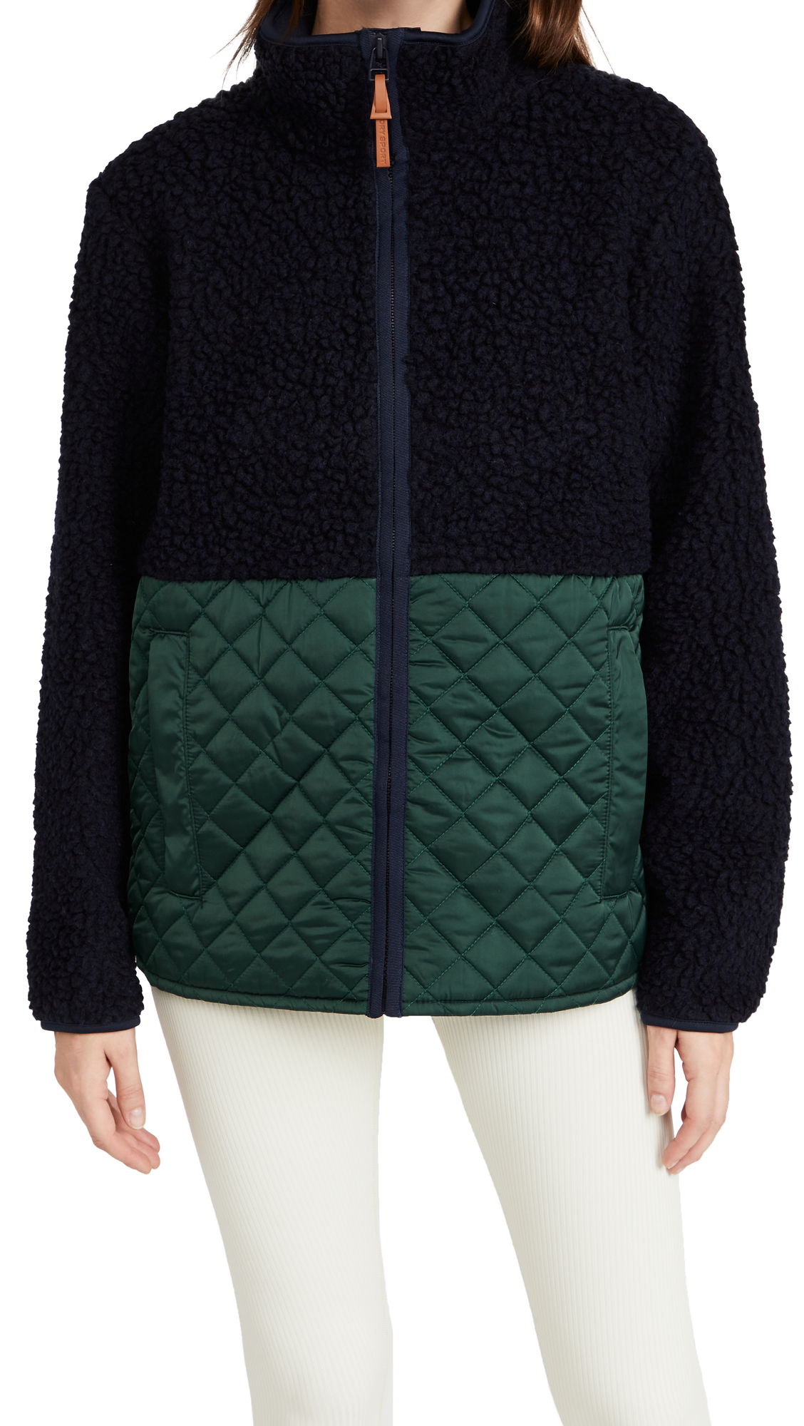 Tory Sport Women's Sherpa Fleece Quilted Jacket - Warm Winter Coat for Outdoor Activities, Hiking & Casual Wear