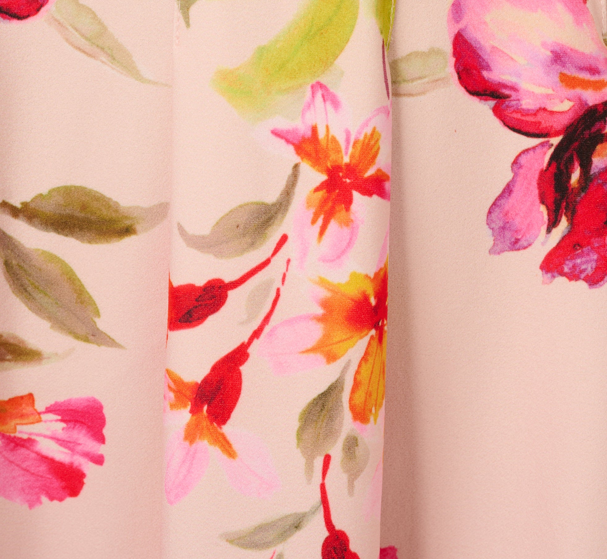 Floral Fit and Flare Halter Midi Dress in Champagne Multi - Perfect for Summer Weddings, Garden Parties & Date Nights