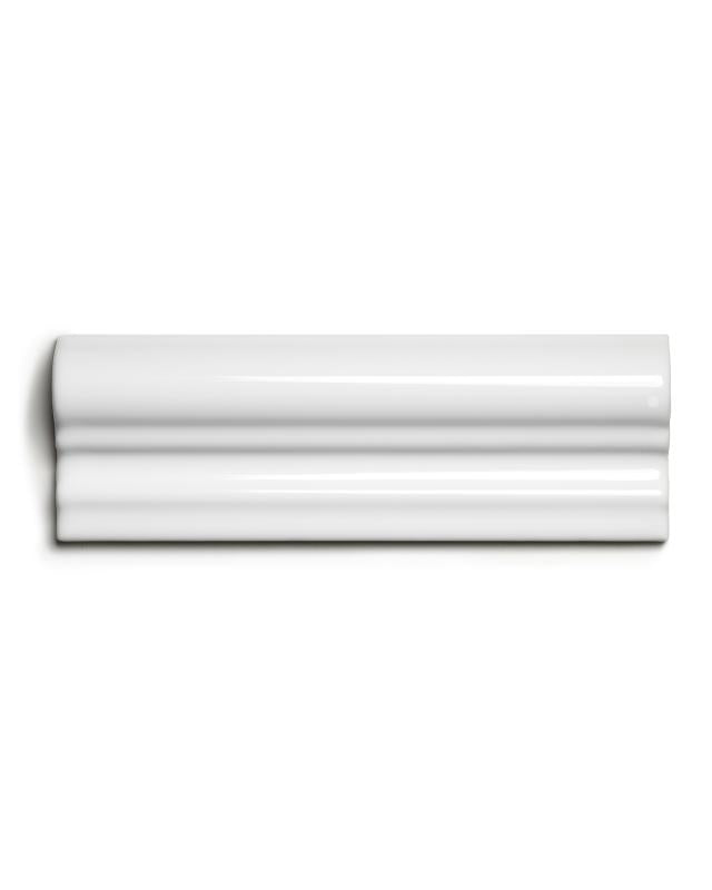 Kakel Victoria Bröstlist 5 x 15 cm White Glossy Wall Tile Trim - Perfect for Bathroom, Kitchen & Shower Decor