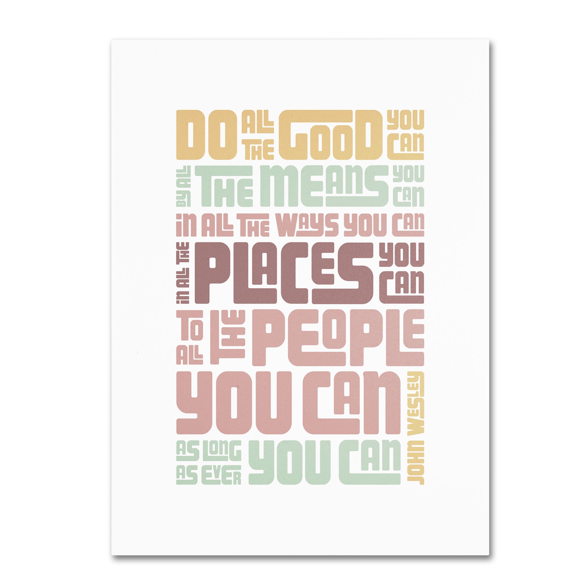 Do Good Artwork by Megan Romo - 35x47 Inch Canvas Wall Art for Living Room, Bedroom & Office Decor - Premium Handmade Painting for Home & Gifts