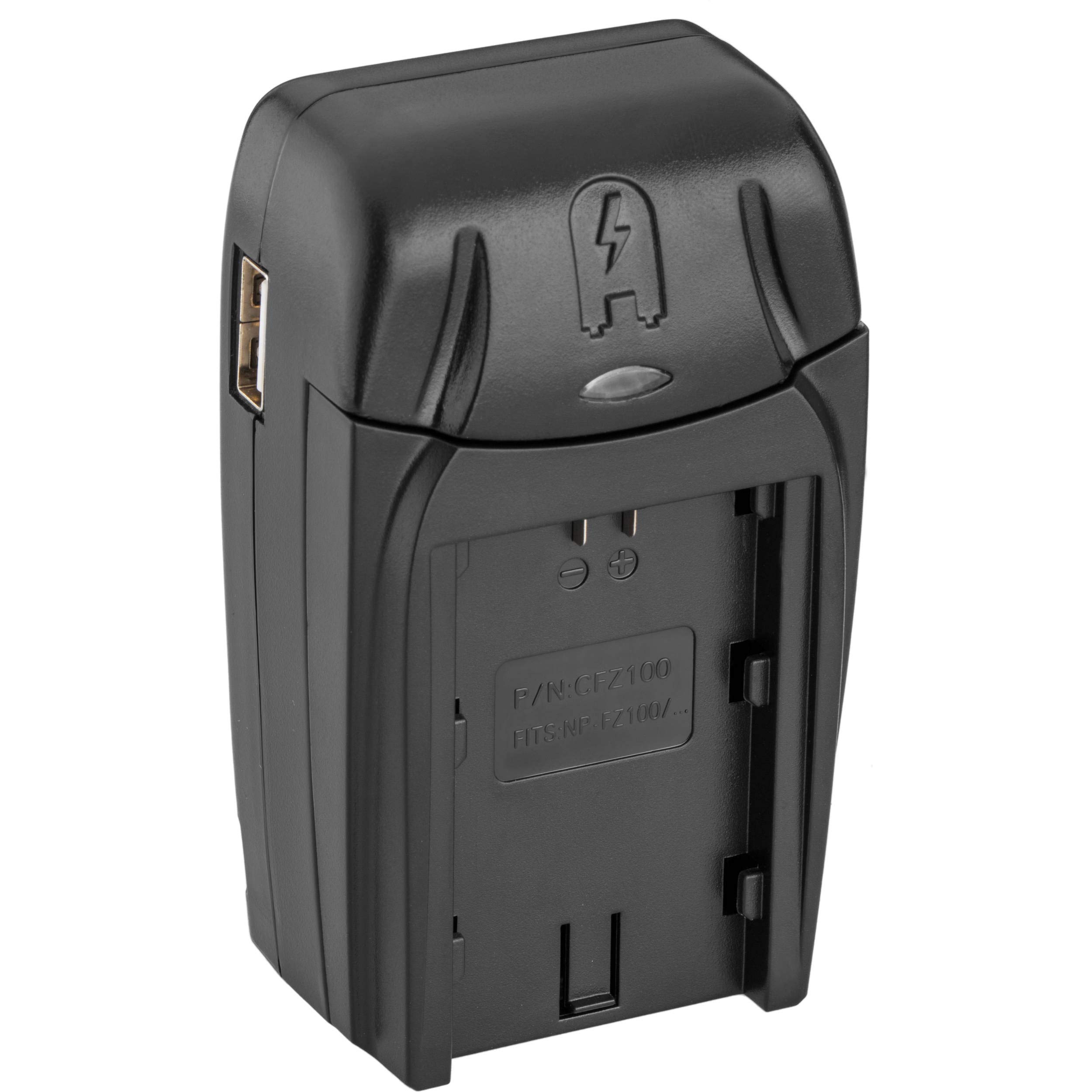 Watson Compact AC/DC Charger for Sony NP-FZ100 Battery - Fast Charging for Sony Cameras, Camcorders & Photography Gear - Perfect for Travel & Professional Use
