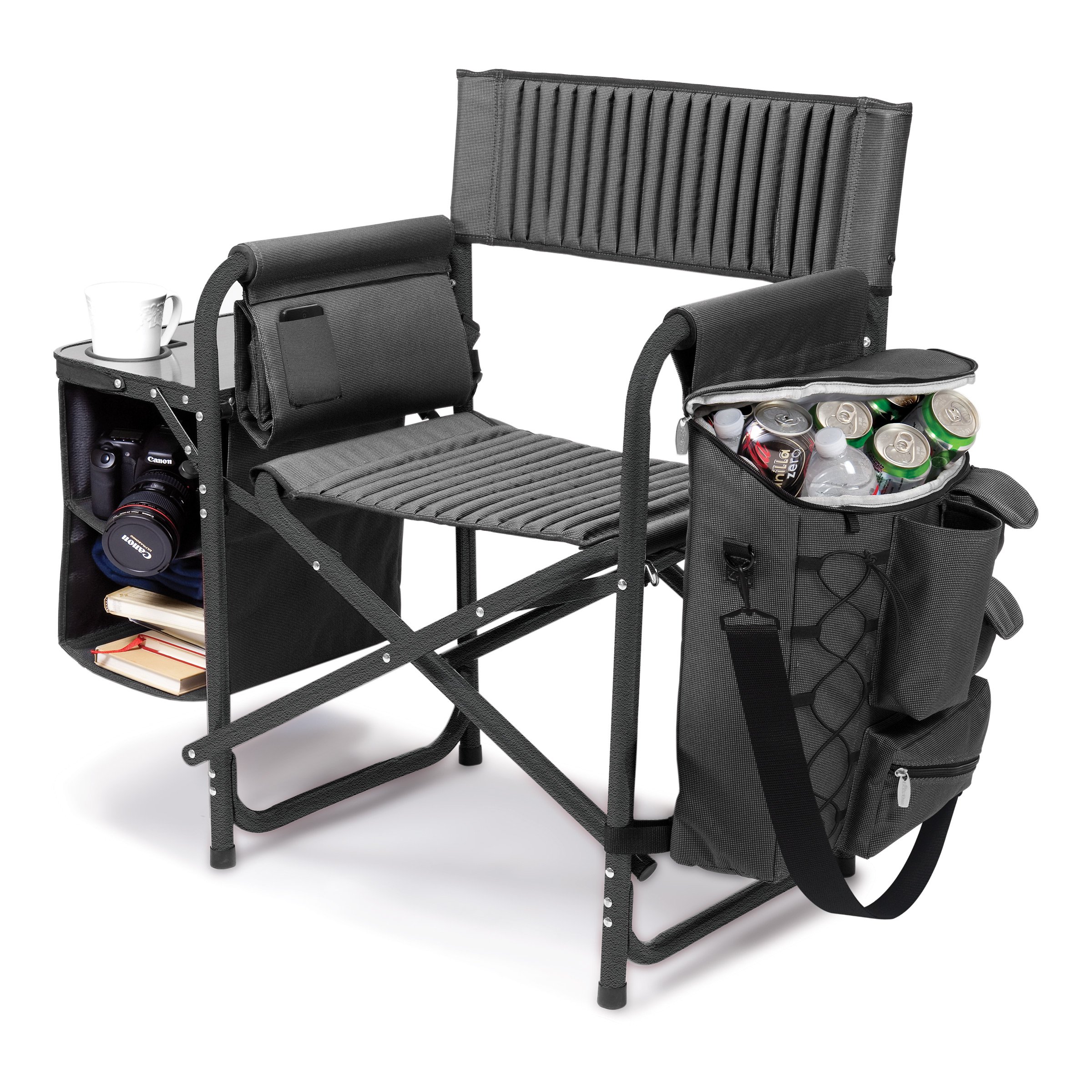 PICNIC TIME Fusion Camping Chair with Side Table & Soft Cooler - Portable Folding Beach Chair for Adults, Outdoor Lawn Chair - Perfect for Camping, Beach, Backyard & Picnic