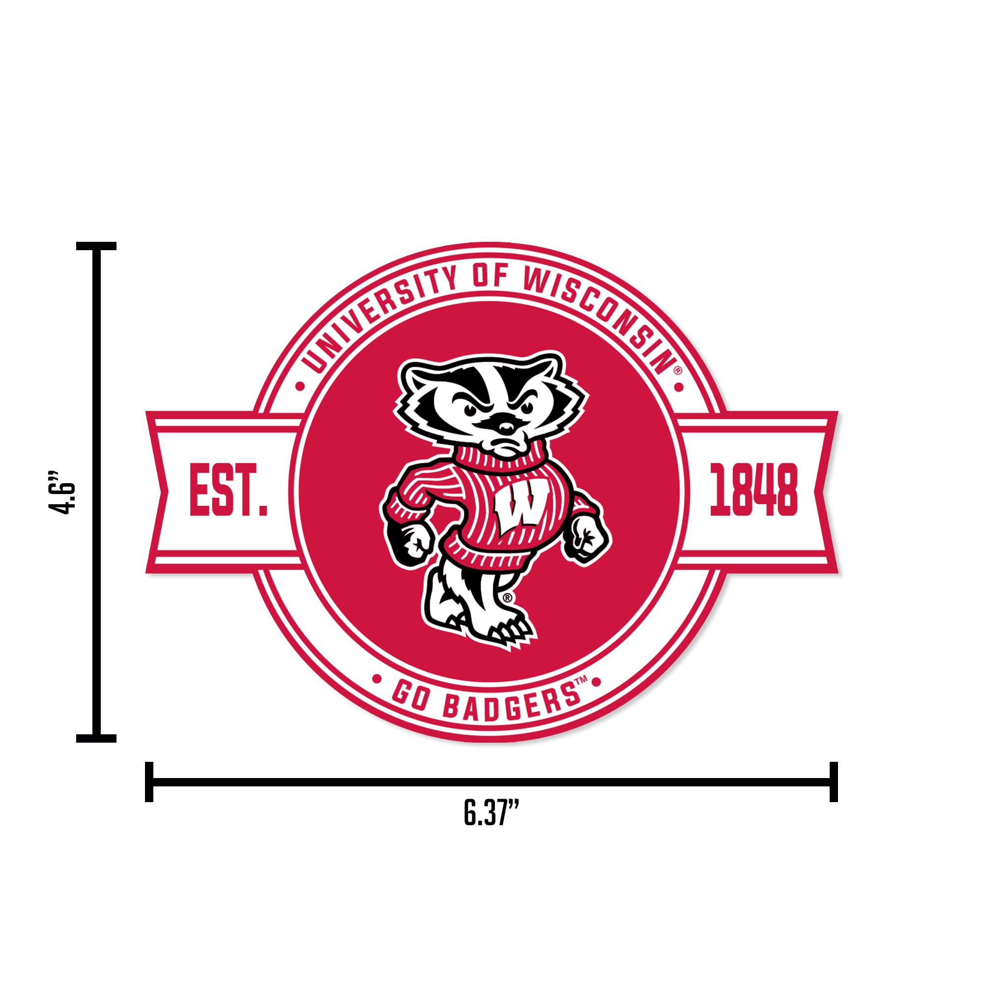 Official NCAA Wisconsin Badgers Car & Fridge Magnet - Team Logo Badge for Fans, Tailgating & Home Decor | Rico Industries Licensed College Sports Memorabilia