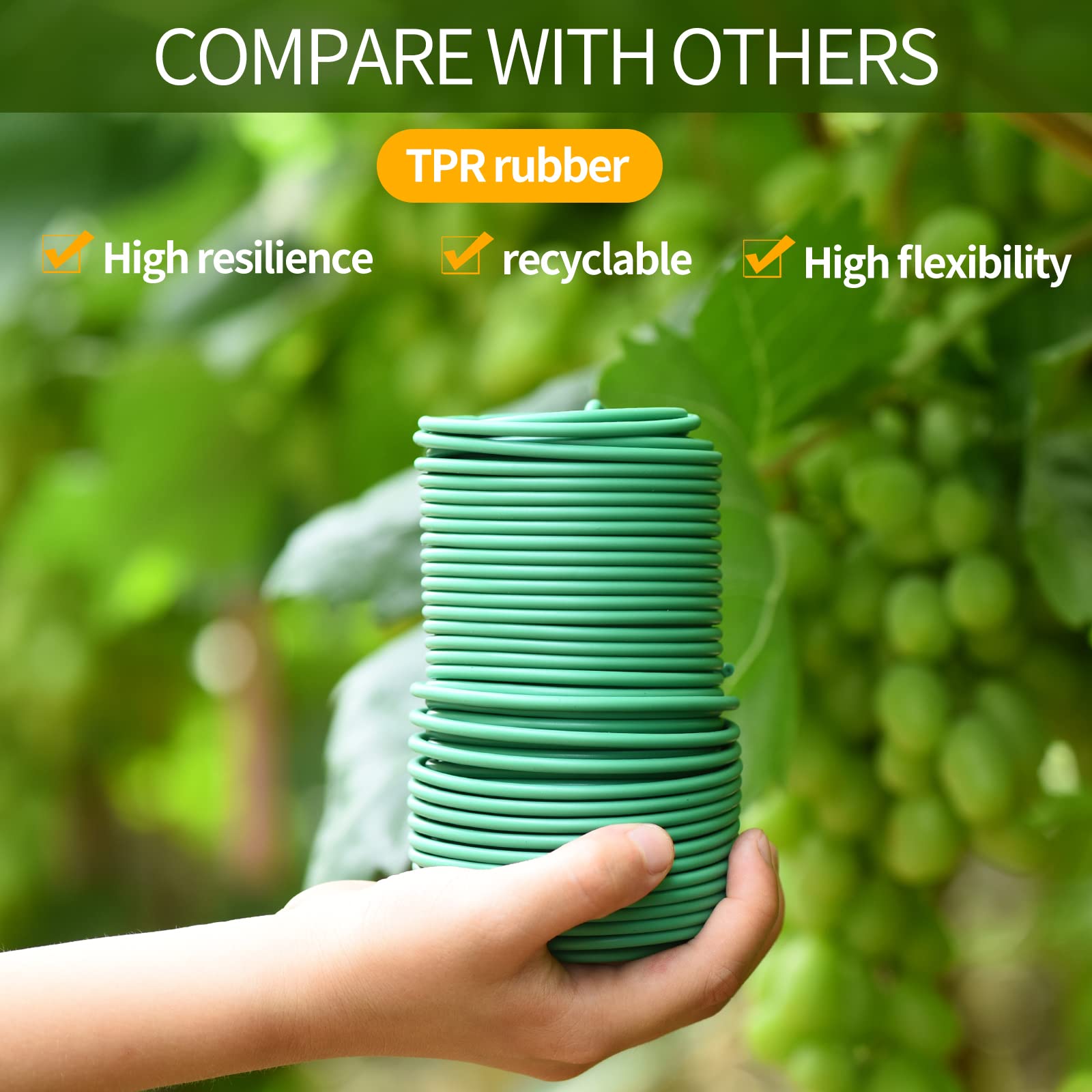 80 Feet Soft Plant Ties - Green Twist Ties with 20 PCS Clips for Gardening, Home Organization & Plant Support - 3mm Diameter - Perfect for Vine Training, Tomato Plants & DIY Home Decor