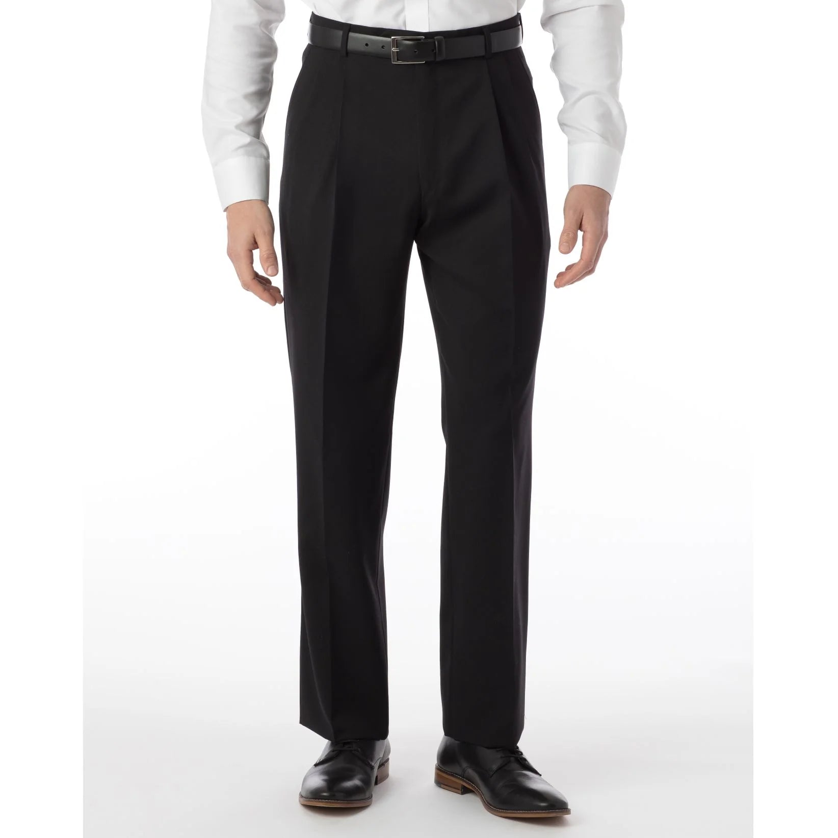 BALLIN Black Solid Travel Twill Dress Pants for Men - Comfortable Business & Casual Wear for Office, Travel & Special Occasions