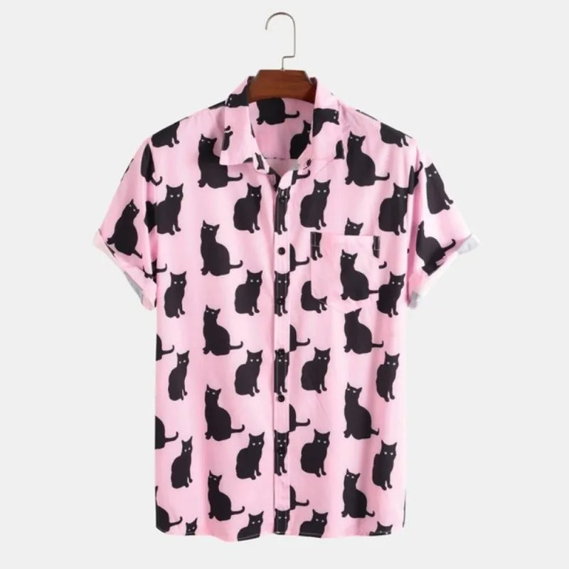 Men's Boho Patchwork Shirt for Festival & Party Outfits | Casual Summer Hippie Style Shirt for Music Festivals & Beach Vacations