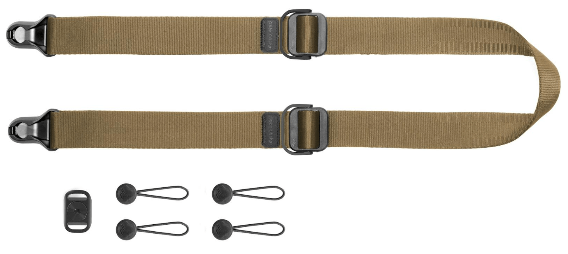 Peak Design Slide Lite Camera Strap (Coyote) - Comfortable & Adjustable for DSLR, Mirrorless Cameras - Perfect for Travel, Hiking & Photography Enthusiasts
