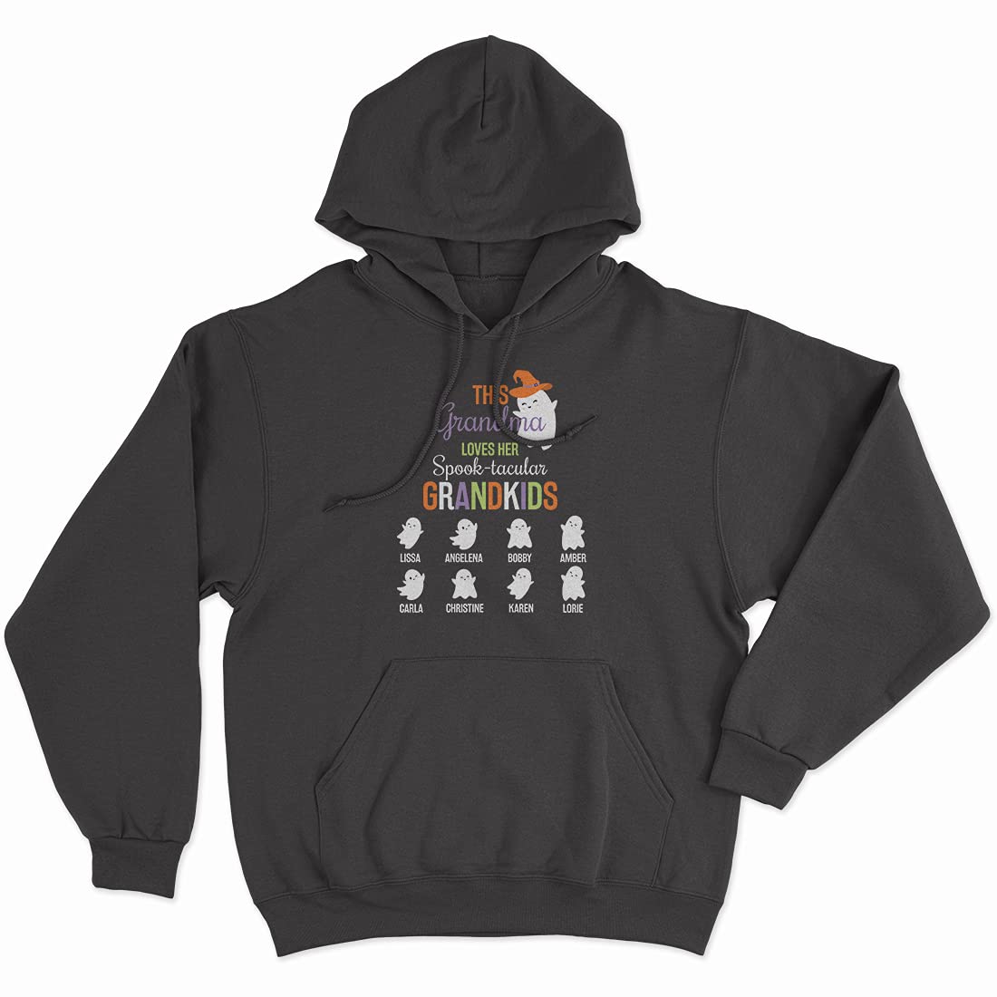 Halloween Shirts for Women & Men - Funny Cute Pumpkin Witch Design with Custom Name | Personalized Halloween Costume Tees for Grandma, Teacher & Party Costumes | Perfect for Halloween Parties, Trick or Treat & Spooky Season Outfits
