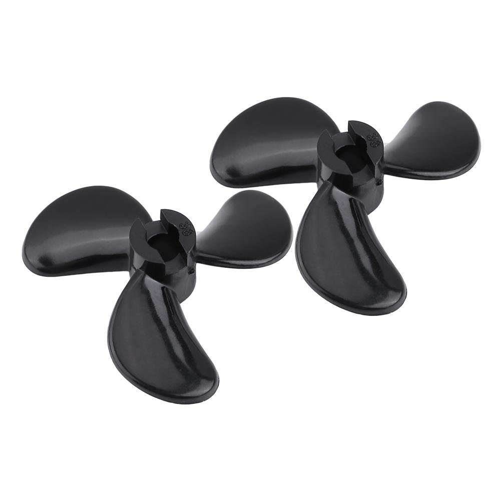 CW CCW Boat Propeller Set - 3 Blade Plastic Outboard Propellers for RC Boats (1 Pair) | Durable Remote Control Boat Accessories | Perfect for Racing, Fishing & Water Sports