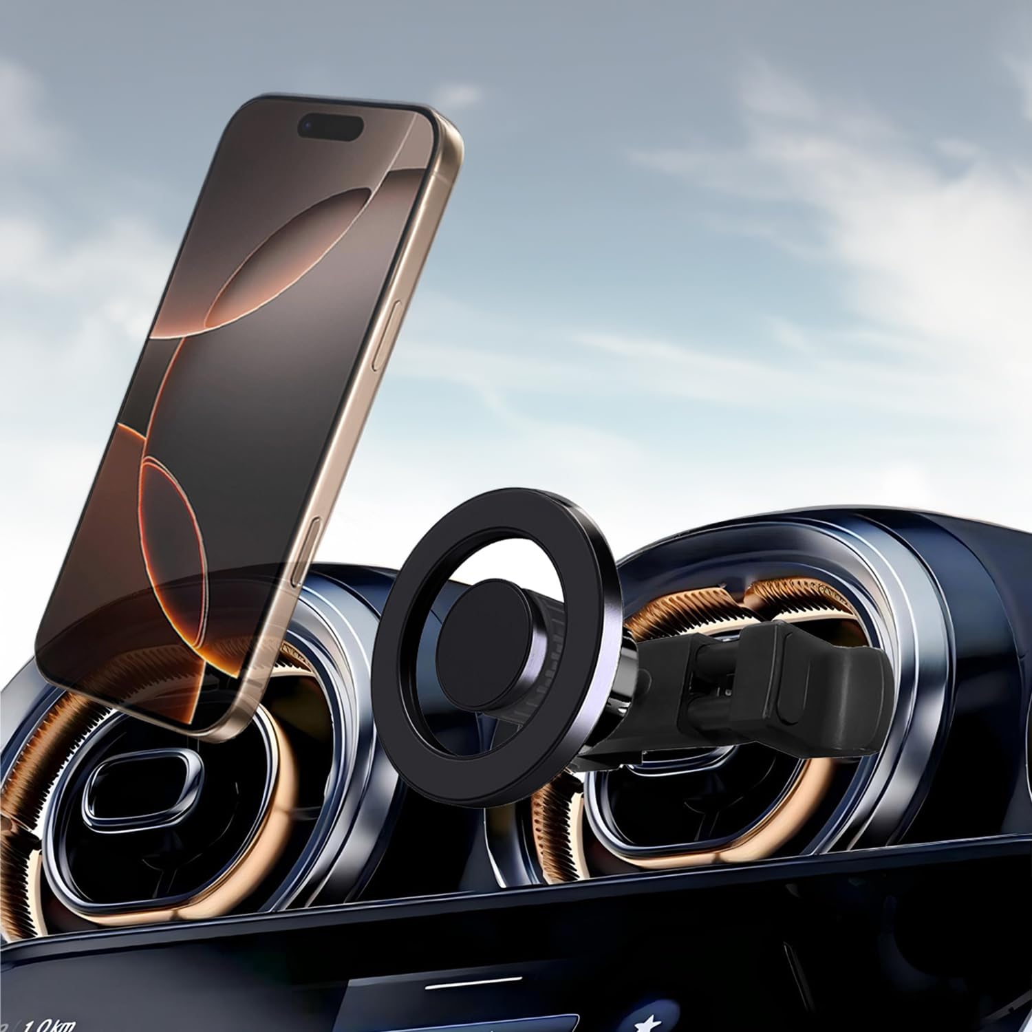 Universal Car Phone Mount Holder for Mercedes-Benz C/E/S/B/A/GLC/GLE/GLS/GLB/GLA Class & Mini Cooper/Countryman - Dashboard & Air Vent Compatible - Perfect for GPS Navigation & Hands-Free Driving