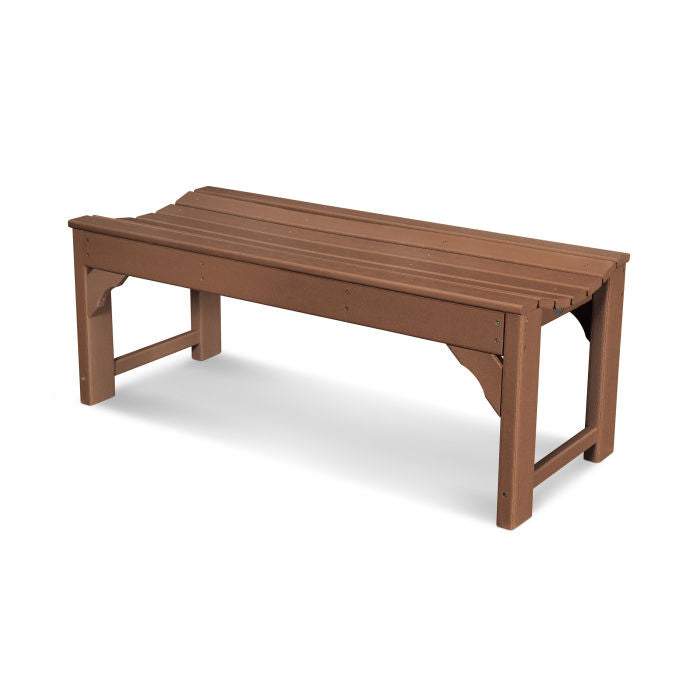 POLYWOOD Traditional 48-Inch Backless Garden Bench - Durable Outdoor Furniture for Patio, Deck, and Lawn Seating