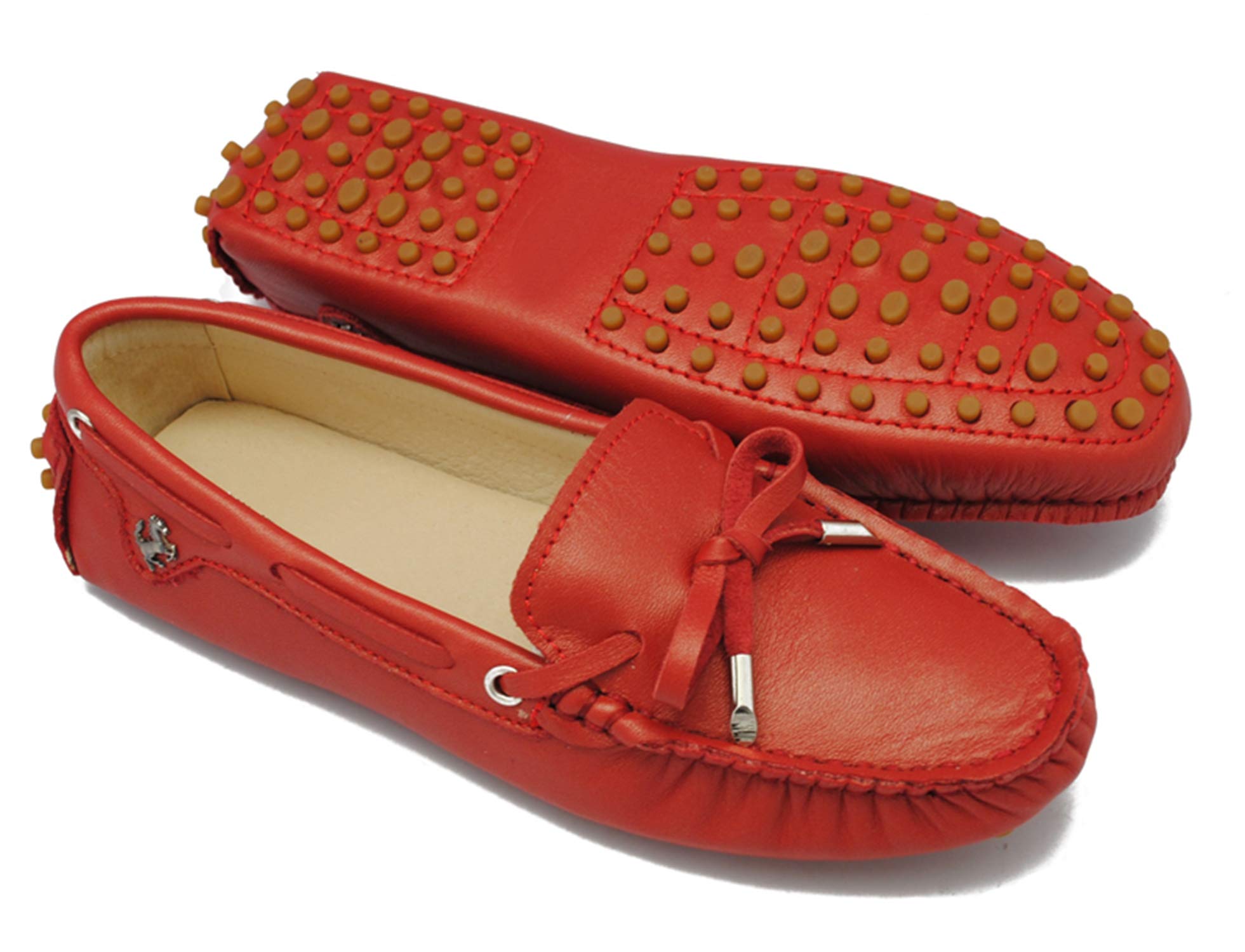 Minishion Women's Comfortable Leather Boat Shoes & Loafers YB96010 - Casual Slip-On for Walking, Driving & Summer Outfits
