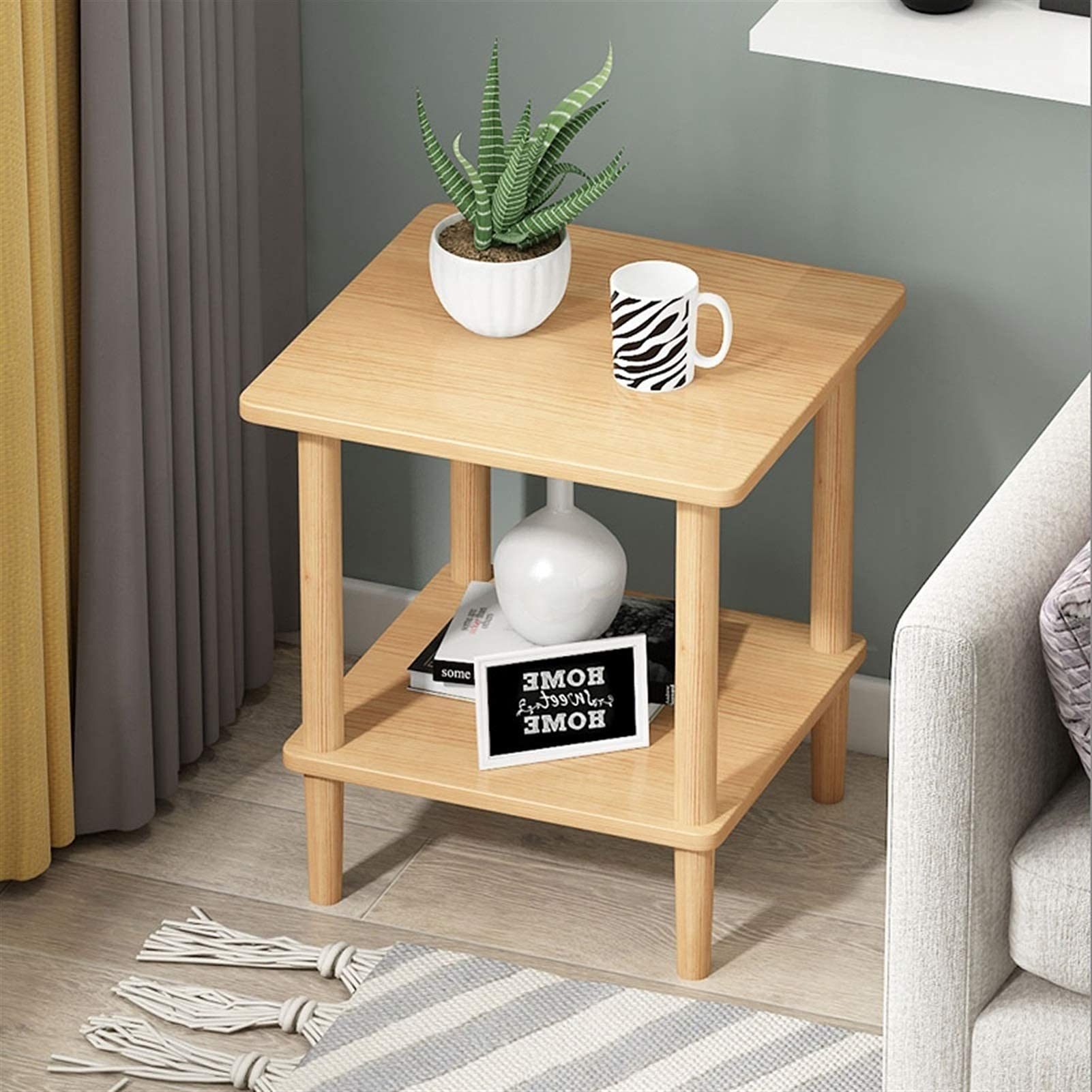 Modern Wooden Rectangular Coffee Table - End Table, Bedside Table & Side Table for Living Room, Bedroom & Home Decor | Sturdy & Stylish Furniture for Small Spaces