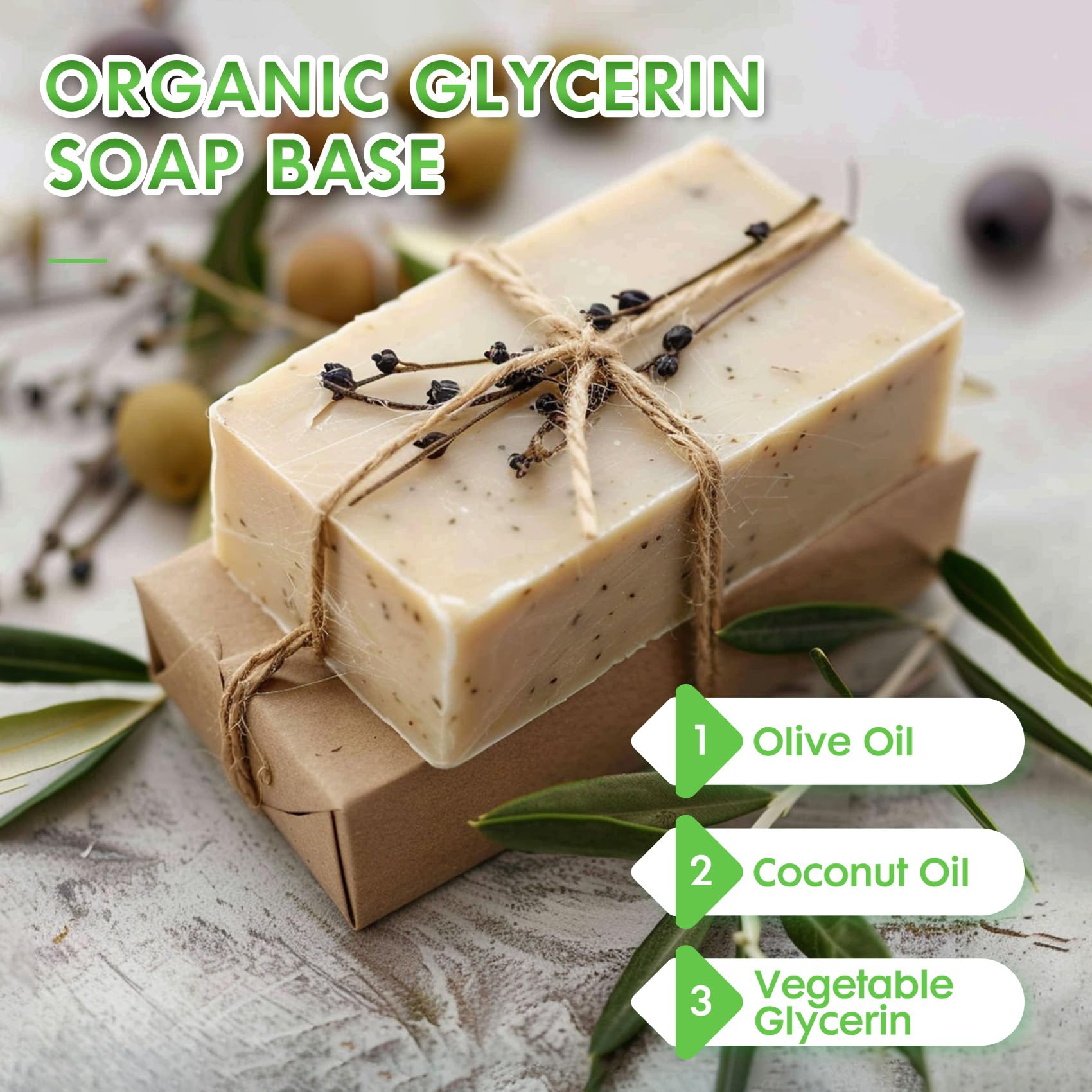2LB Glycerin Soap Base - Pre-Cut Moisturizing Natural Soap for DIY Melt & Pour Soap Making | Handcrafted Soap Base for Skin Care, Bath & Body, Gift Making & Home Spa