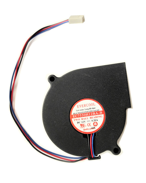 Evercool 75x75x30mm Double Ball Bearing Blower Fan EC7530H12BA - High Performance Cooling for PC, Gaming Rig & Electronics - Perfect for Computer Cases, Servers & DIY Projects