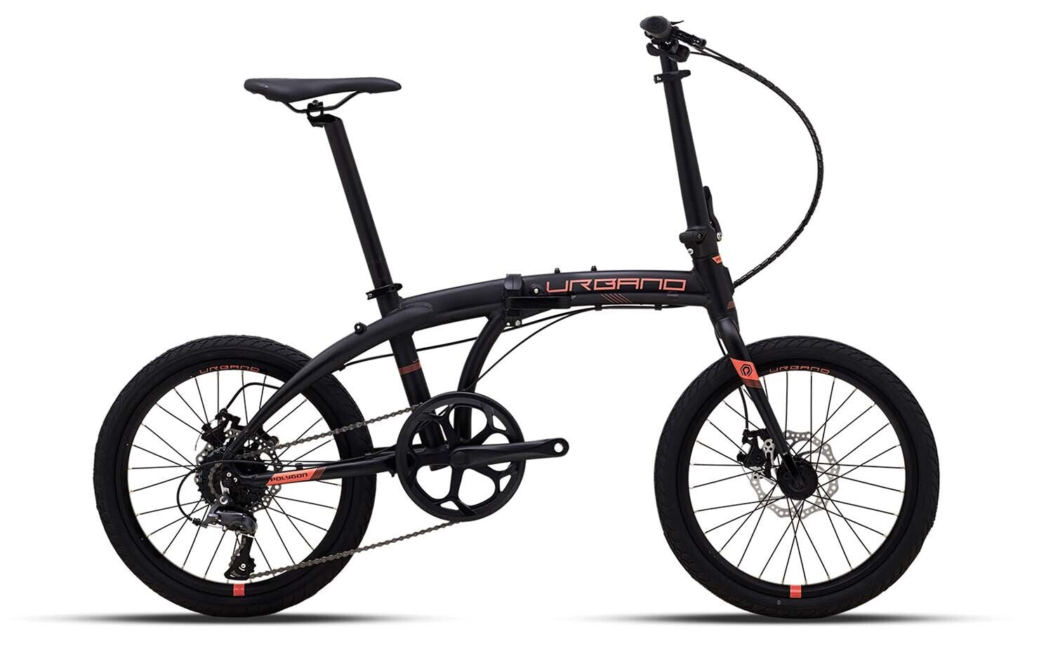 Polygon Urbano 3 Folding Bike - 20 Inch Compact Foldable Bicycle for Adults, Lightweight Aluminum Frame, 7-Speed Gears - Perfect for Commuting, Travel & Urban Riding