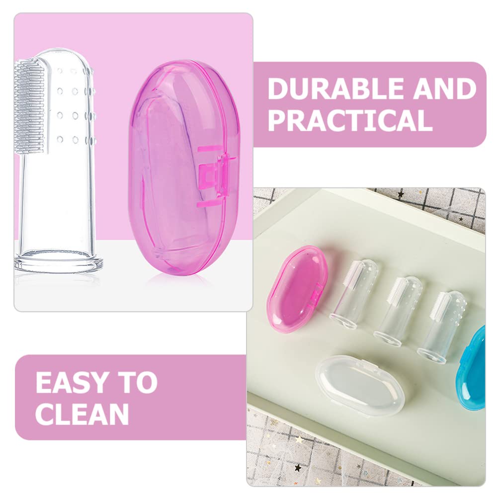 9-Piece Baby Finger Toothbrush Set - Soft Bristle Tooth & Tongue Cleaner for Infants & Toddlers - Oral Hygiene Training Brush with Easy-Grip Handle - Perfect for Teething, Early Dental Care & Gentle Cleaning at Home or On-the-Go