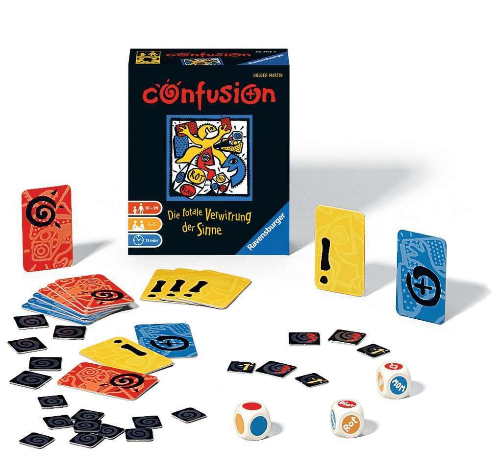 Ravensburger 267026 Confusion Dice & Card Game - Fun Family Board Game for Kids & Adults - Perfect for Parties, Game Nights & Travel
