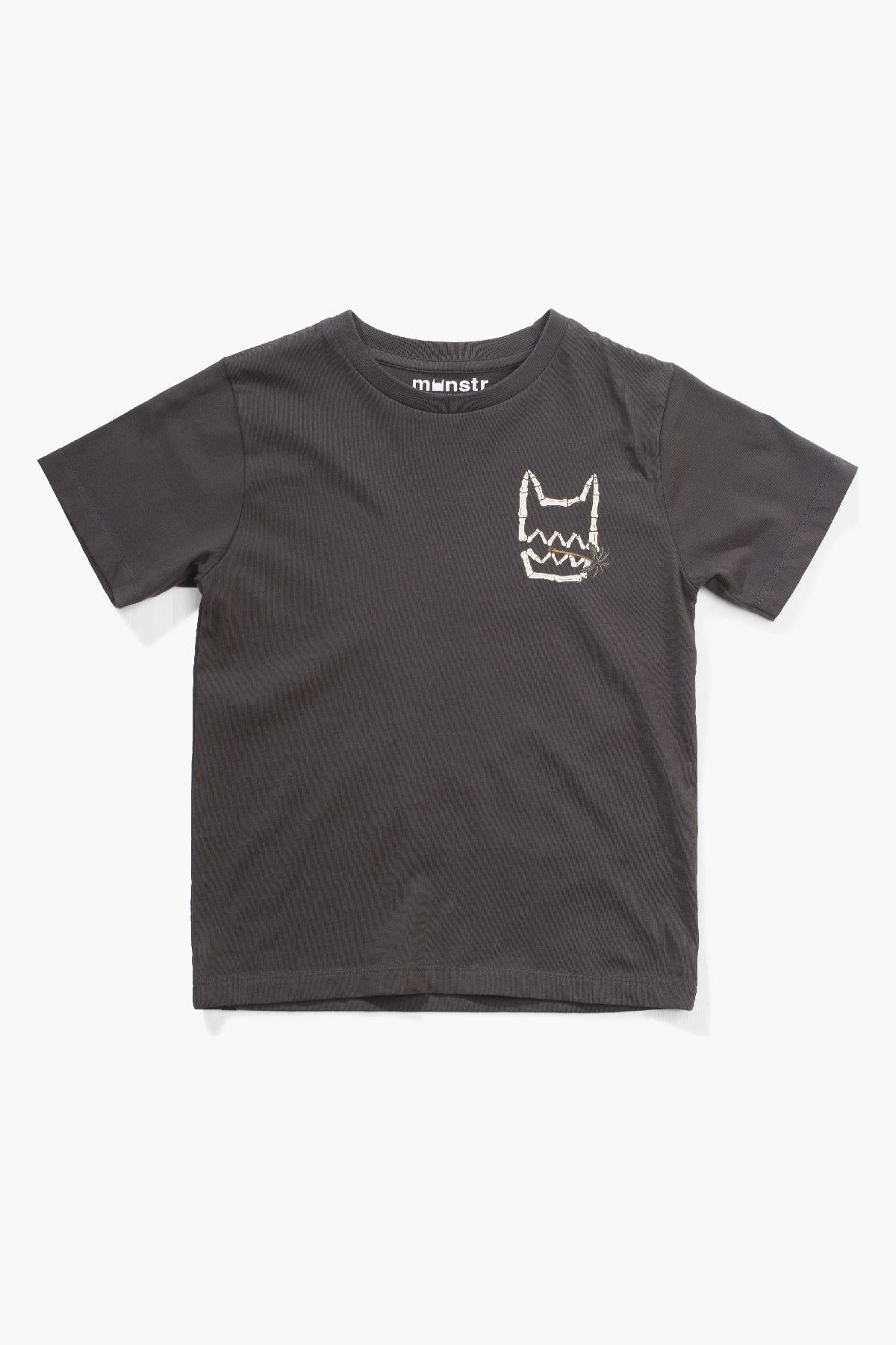 Boys' Monster Kids Graphic T-Shirt - Soft Black Cotton Tee for Casual Wear & Everyday Outfits