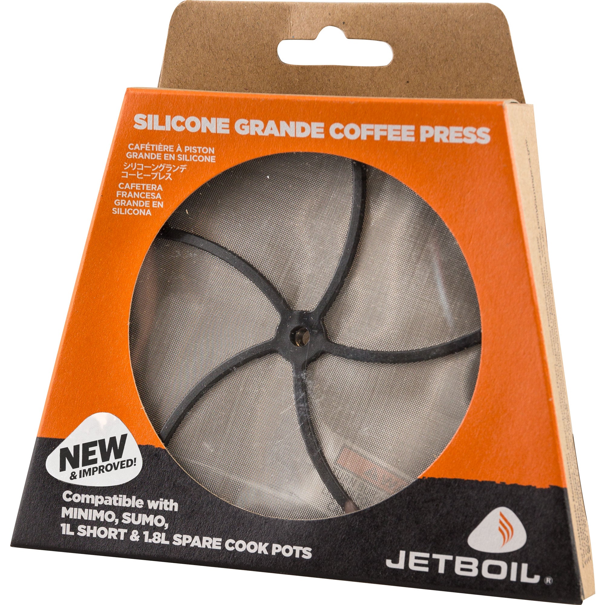 Jetboil Grande Silicone Coffee Press - Portable French Press for Camping, Hiking & Travel - Compatible with Jetboil Stoves - Durable & Lightweight Coffee Maker for Outdoor Adventures