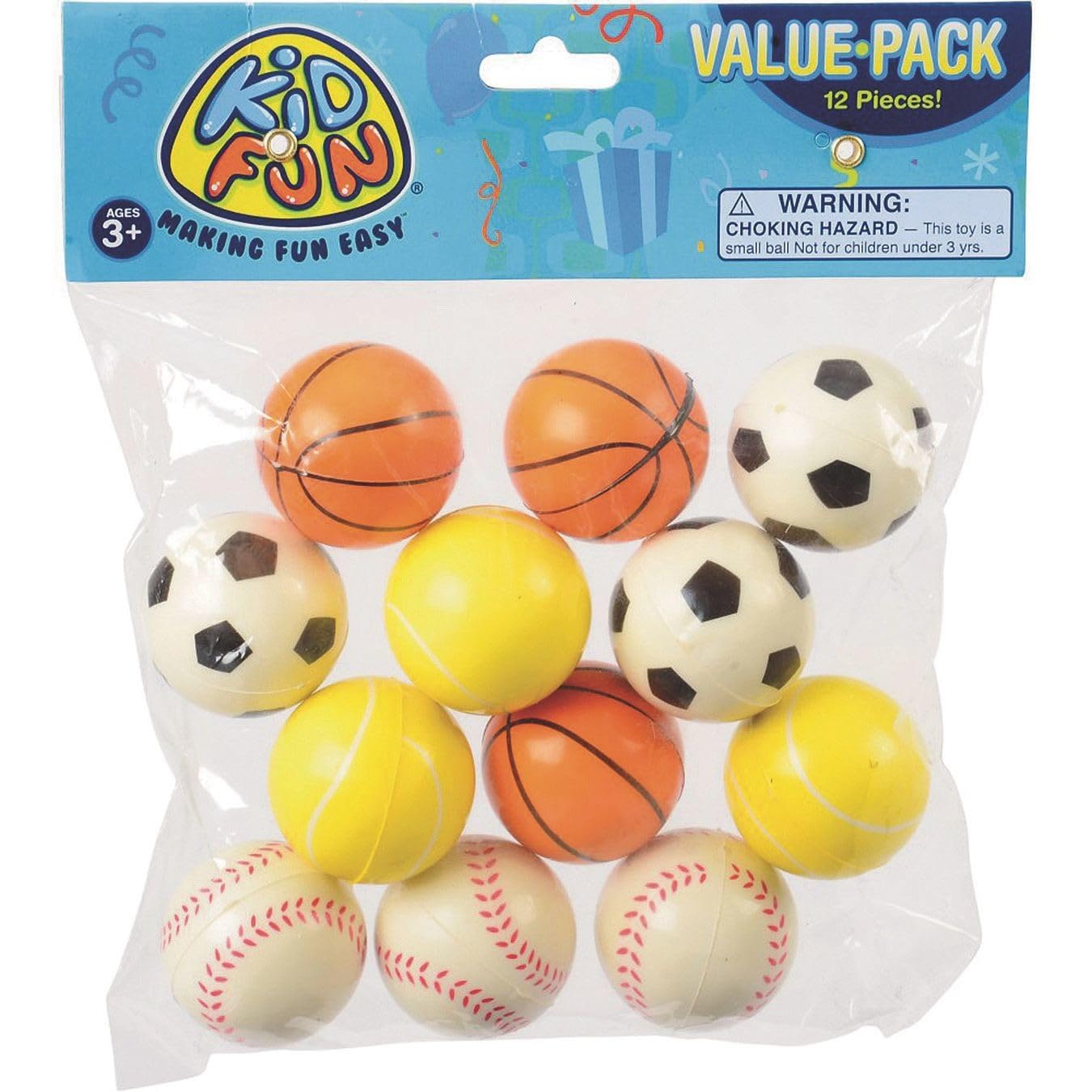 Foam Mini Sports Balls 12-Pack for Kids Play & Party Favors