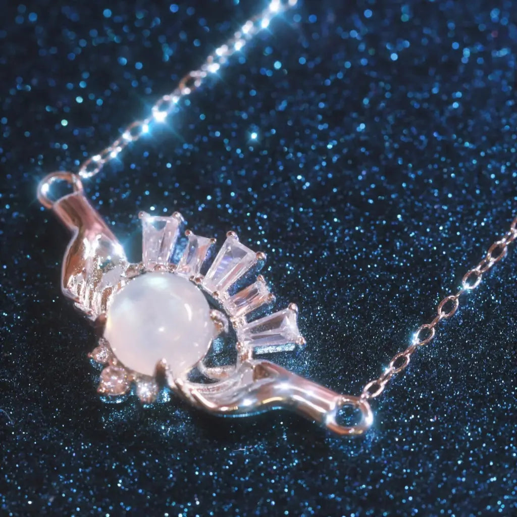 Crystal Ball Necklace for Women - Elegant Healing Crystal Pendant with Chain - Perfect for Meditation, Spiritual Gifts & Boho Fashion Jewelry