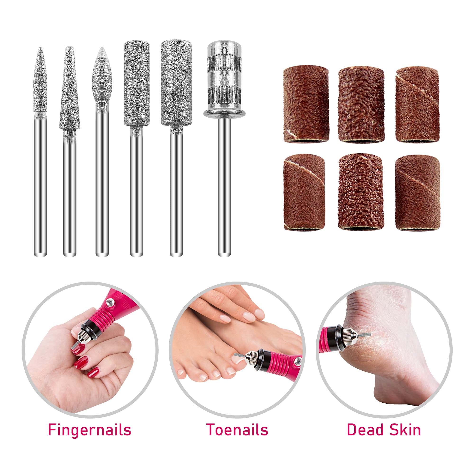 Professional Electric Nail Drill Machine 20000 RPM - Acrylic & Gel Nail E-File for Salon & Home Use, Perfect for Beginners & DIY Manicures (Great for Nail Art, Extensions & Pedicures)
