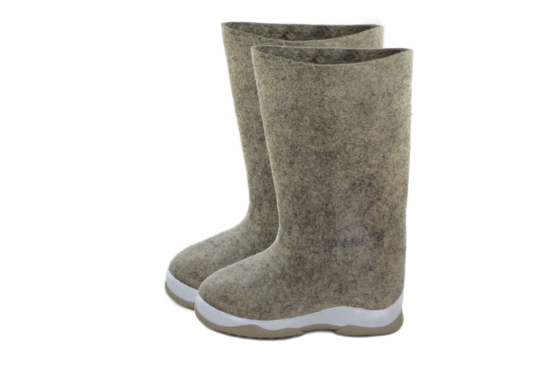 Russian Valenki Winter Felt Boots with Non-Slip Rubber Sole - Warm & Waterproof Traditional Snow Boots for Women & Men - Perfect for Arctic Weather, Snowshoeing, and Winter Hiking