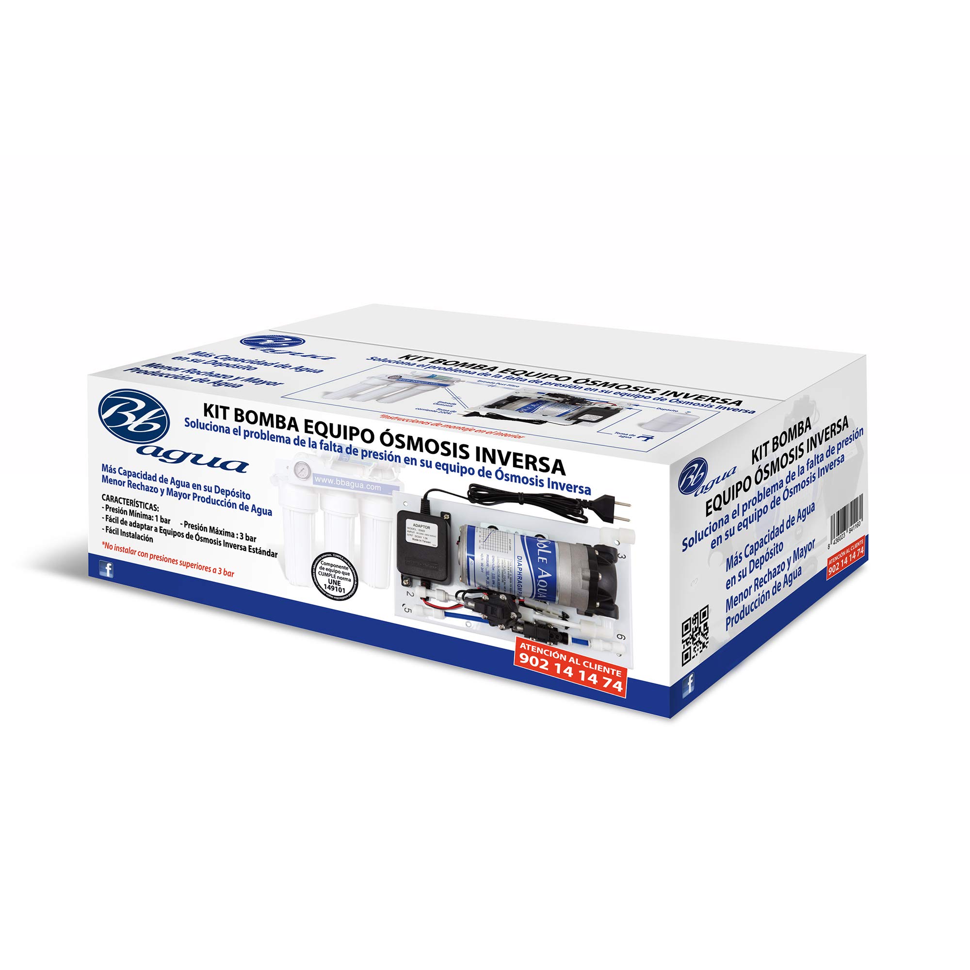 Bbagua GS110025 Reverse Osmosis Water Filter System Kit - High Efficiency Home Water Purification for Drinking, Cooking & Aquariums