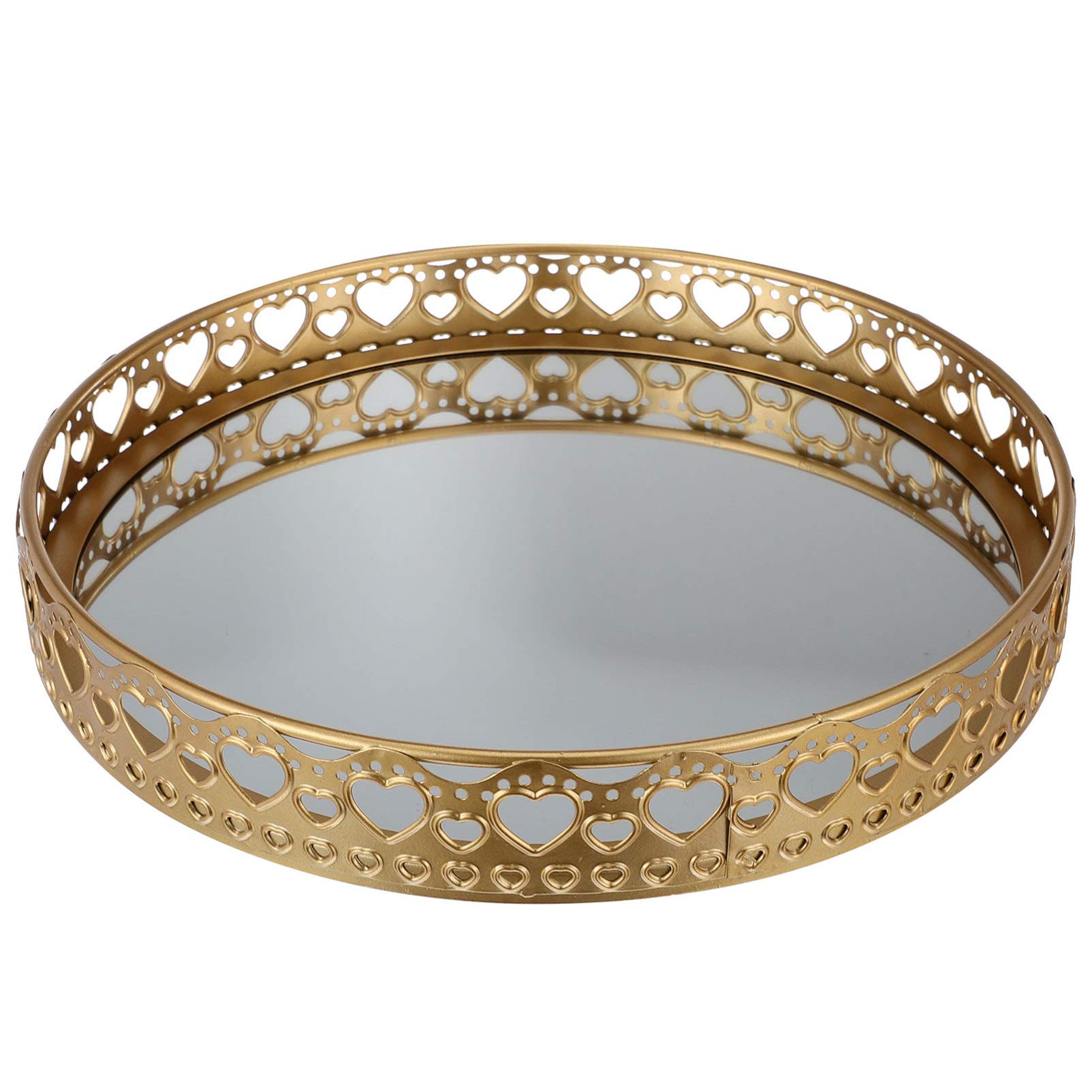 Cabilock 1-Piece Mirror Tray - Multipurpose Glass Plate for Jewelry & Cosmetics Storage | European Style Home Decor | Perfect for Vanity, Dresser & Bathroom Organization