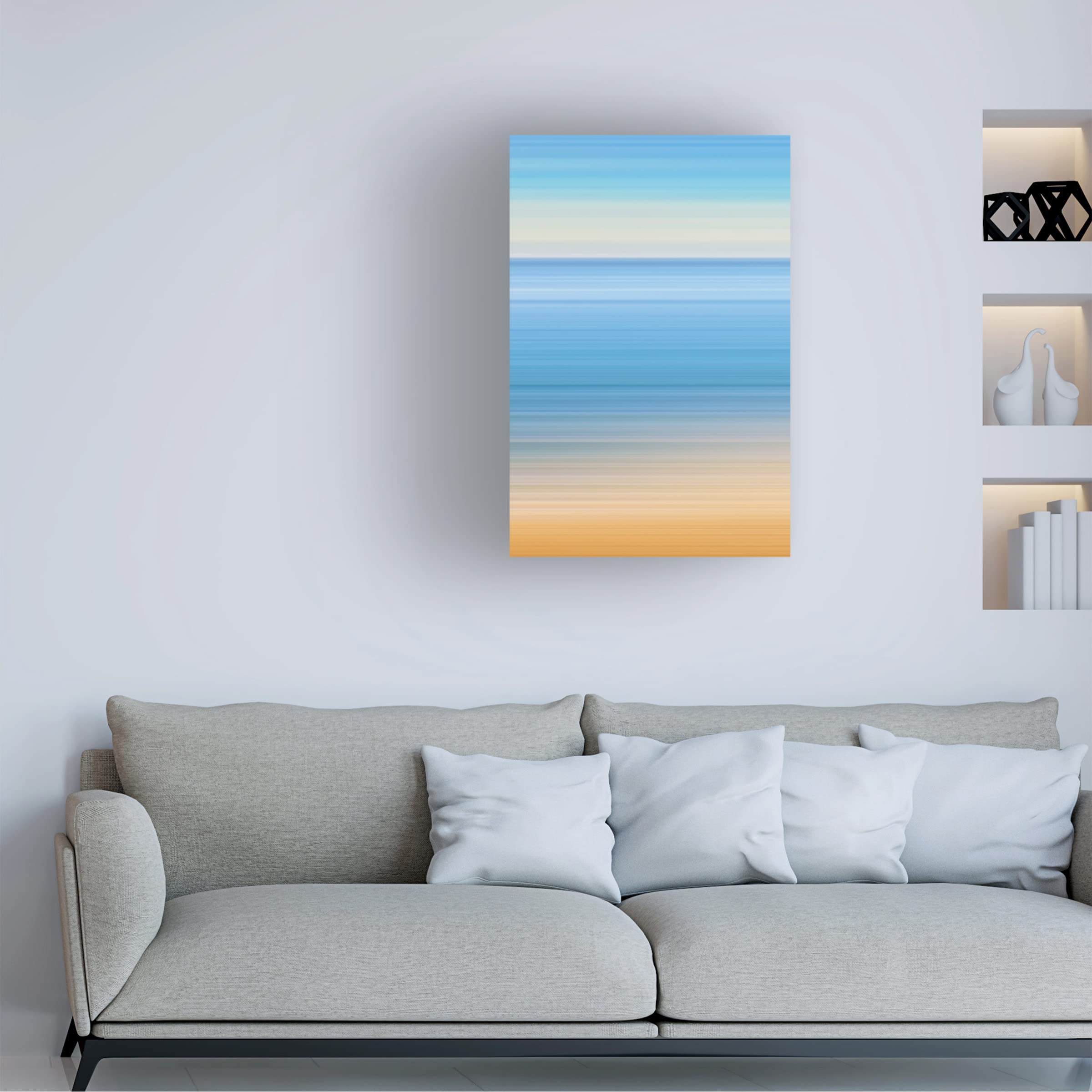 Trademark Fine Art 'Seaside Abstractions 3' Canvas Wall Art by Beata Czyzowska Young - Modern Coastal Painting for Living Room, Bedroom & Office Decor